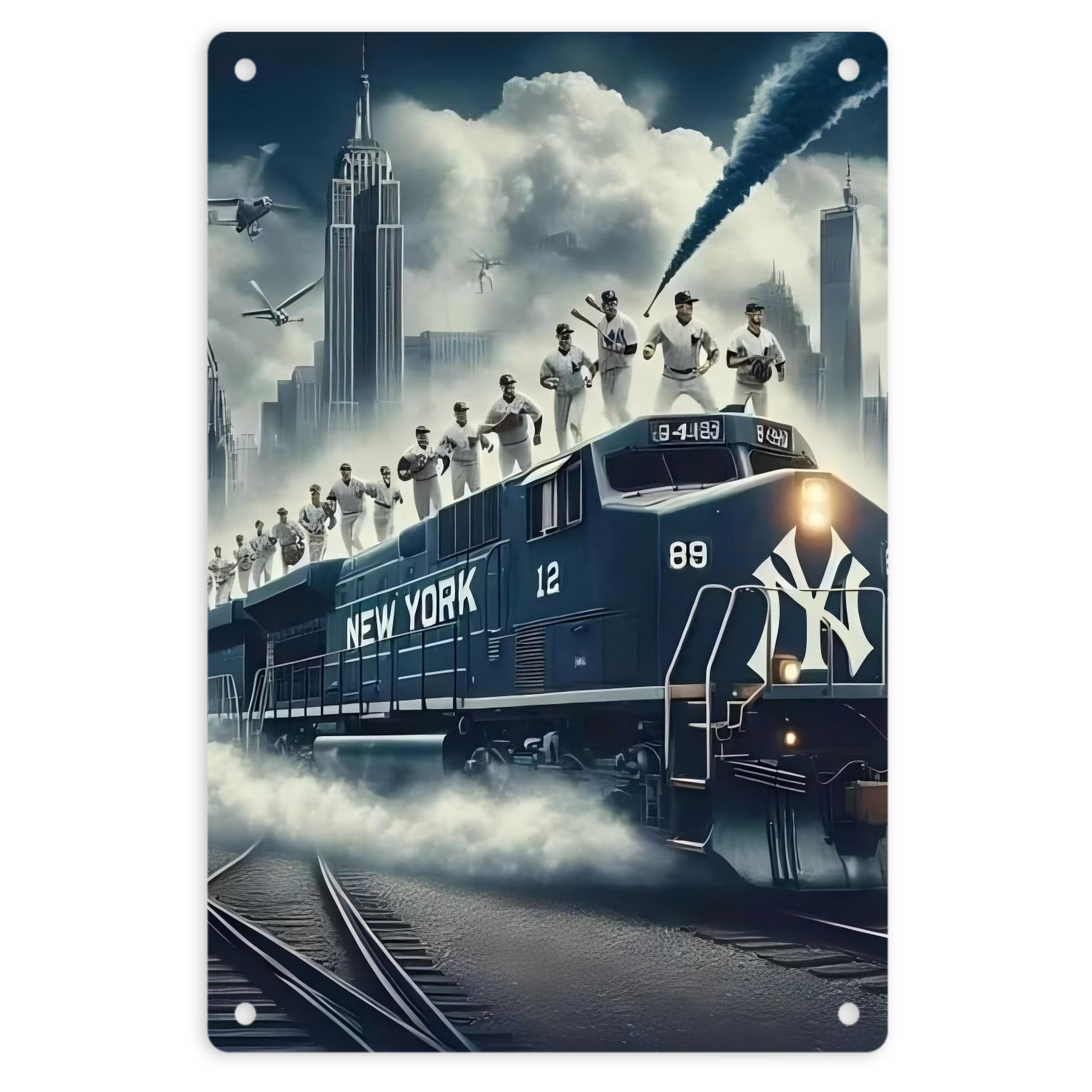 New York Yankees 265 8x12inch Vertical Aluminum Sign - Durable Fade-Resistant Indoor/Outdoor Safety & Information Plaque For Office, Hotel, Restaurant, Bar, Public Spaces