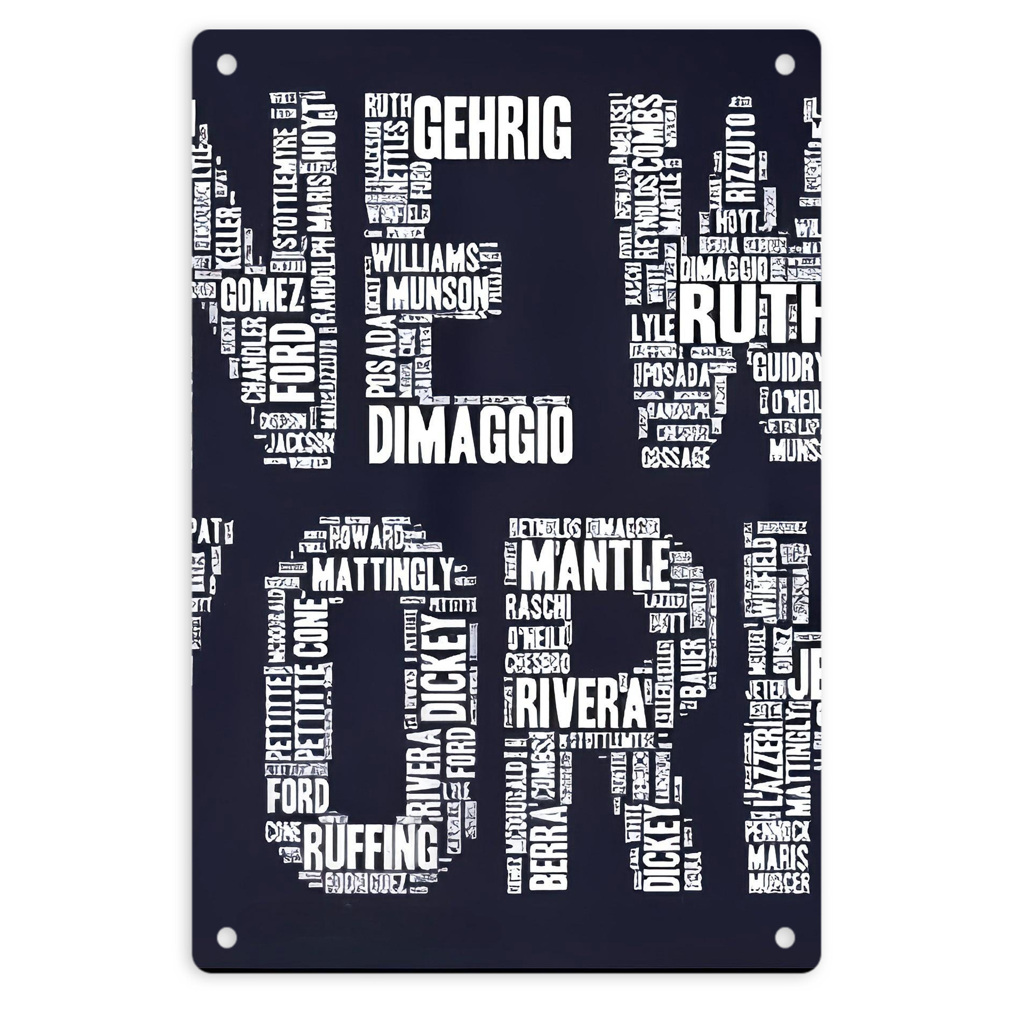 New York Yankees 303 8x12inch Vertical Aluminum Sign - Durable Fade-Resistant Indoor/Outdoor Safety & Information Plaque For Office, Hotel, Restaurant, Bar, Public Spaces