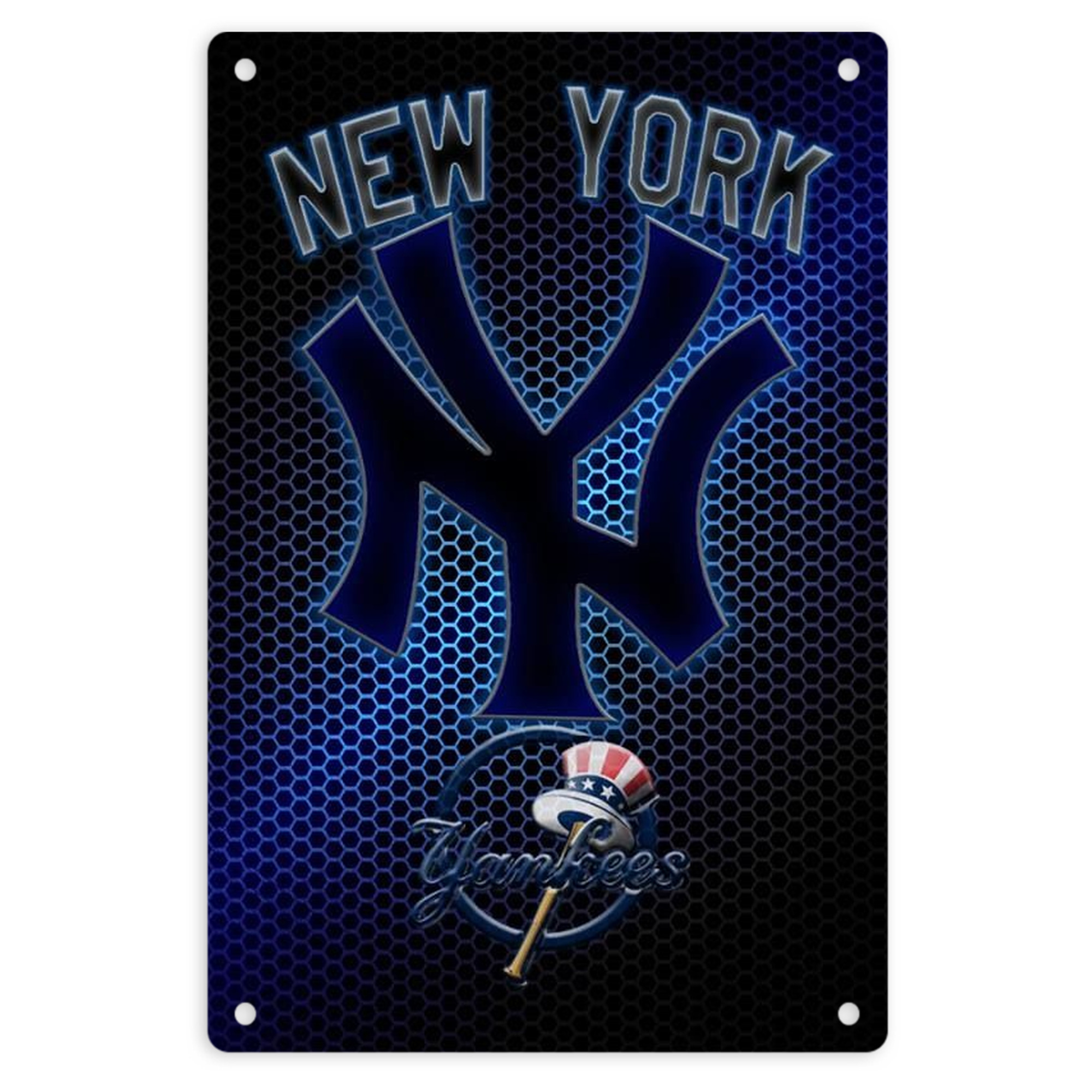 New York Yankees 334 8x12inch Vertical Aluminum Sign - Durable Fade-Resistant Indoor/Outdoor Safety & Information Plaque For Office, Hotel, Restaurant, Bar, Public Spaces