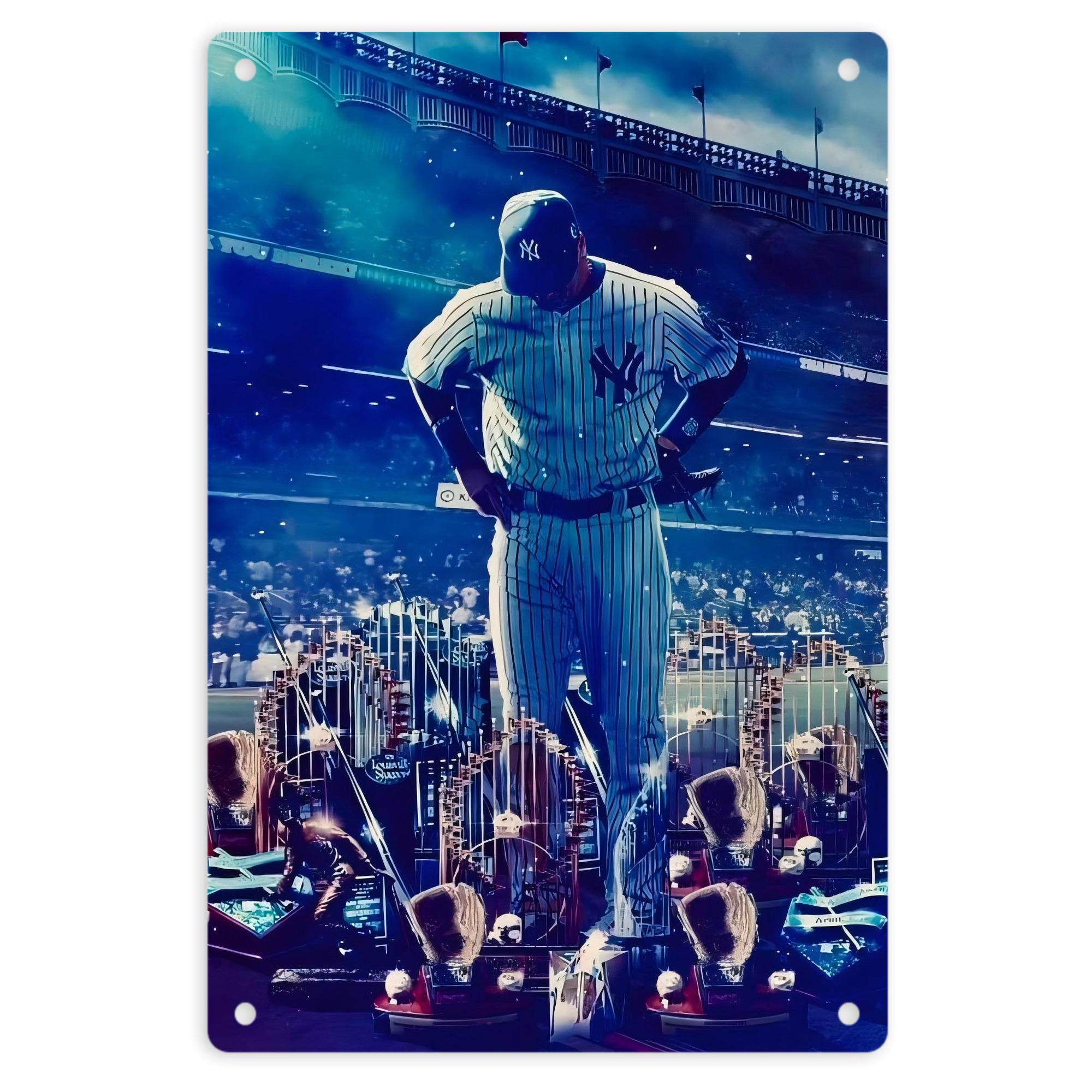 New York Yankees 345 8x12inch Vertical Aluminum Sign - Durable Fade-Resistant Indoor/Outdoor Safety & Information Plaque For Office, Hotel, Restaurant, Bar, Public Spaces