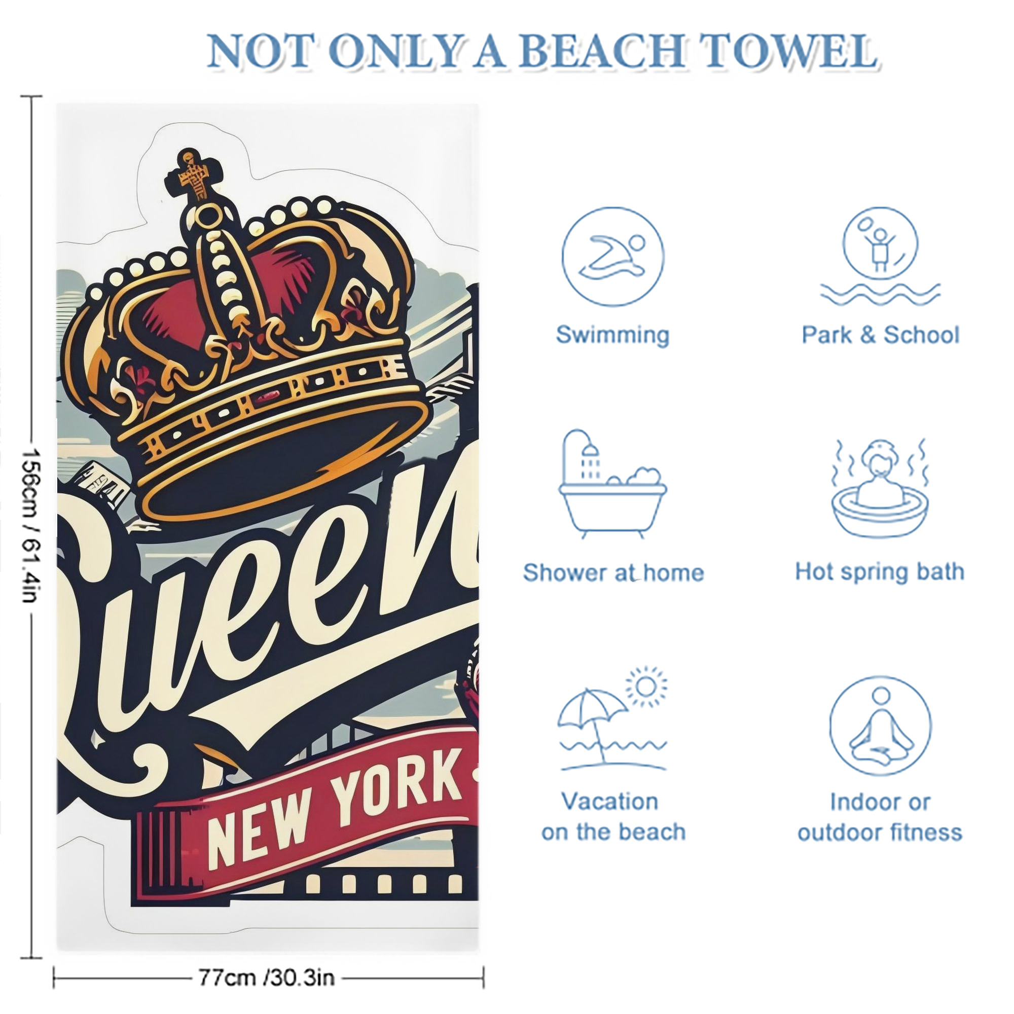 New York Yankees 248 Premium Microfiber Beach Towel – Soft, Large Size, Multi-Purpose For Beach, Picnic & Kids, Lightweight & Portable With Carry Bag, Easy Care