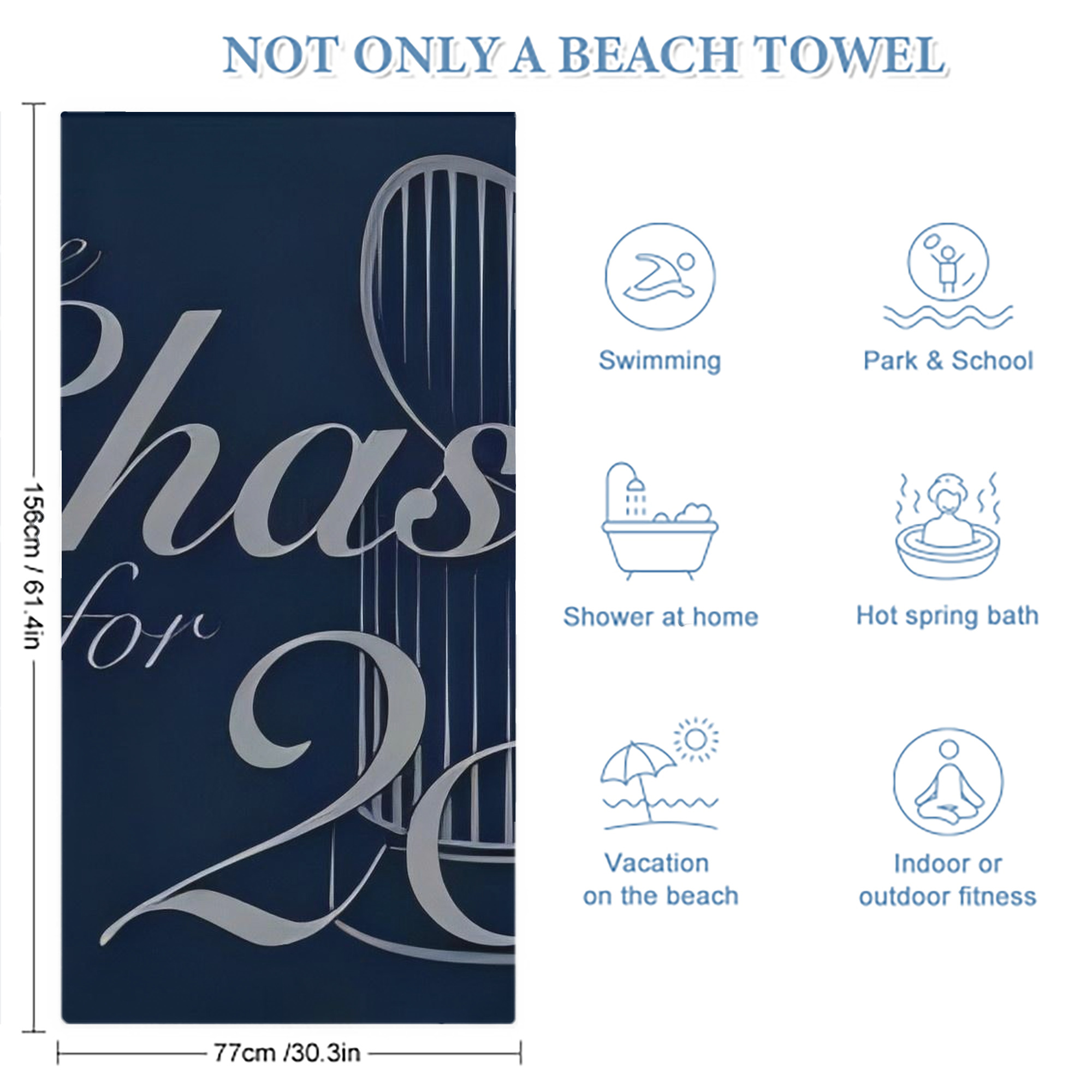 New York Yankees 300 Premium Microfiber Beach Towel – Soft, Large Size, Multi-Purpose For Beach, Picnic & Kids, Lightweight & Portable With Carry Bag, Easy Care