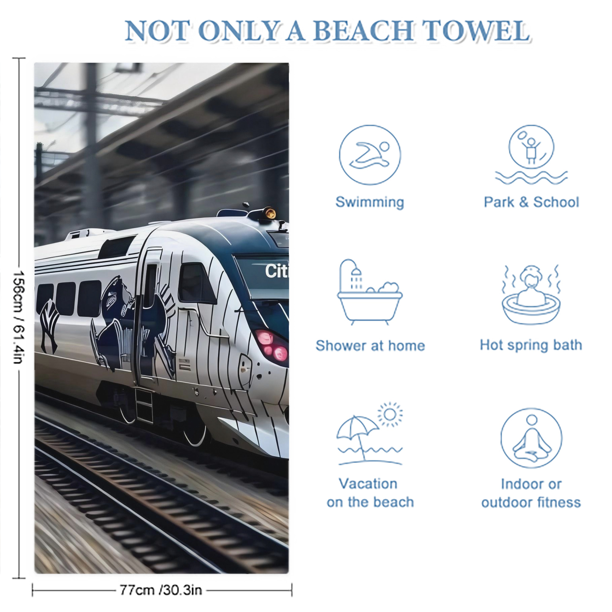 New York Yankees 342 Premium Microfiber Beach Towel – Soft, Large Size, Multi-Purpose For Beach, Picnic & Kids, Lightweight & Portable With Carry Bag, Easy Care