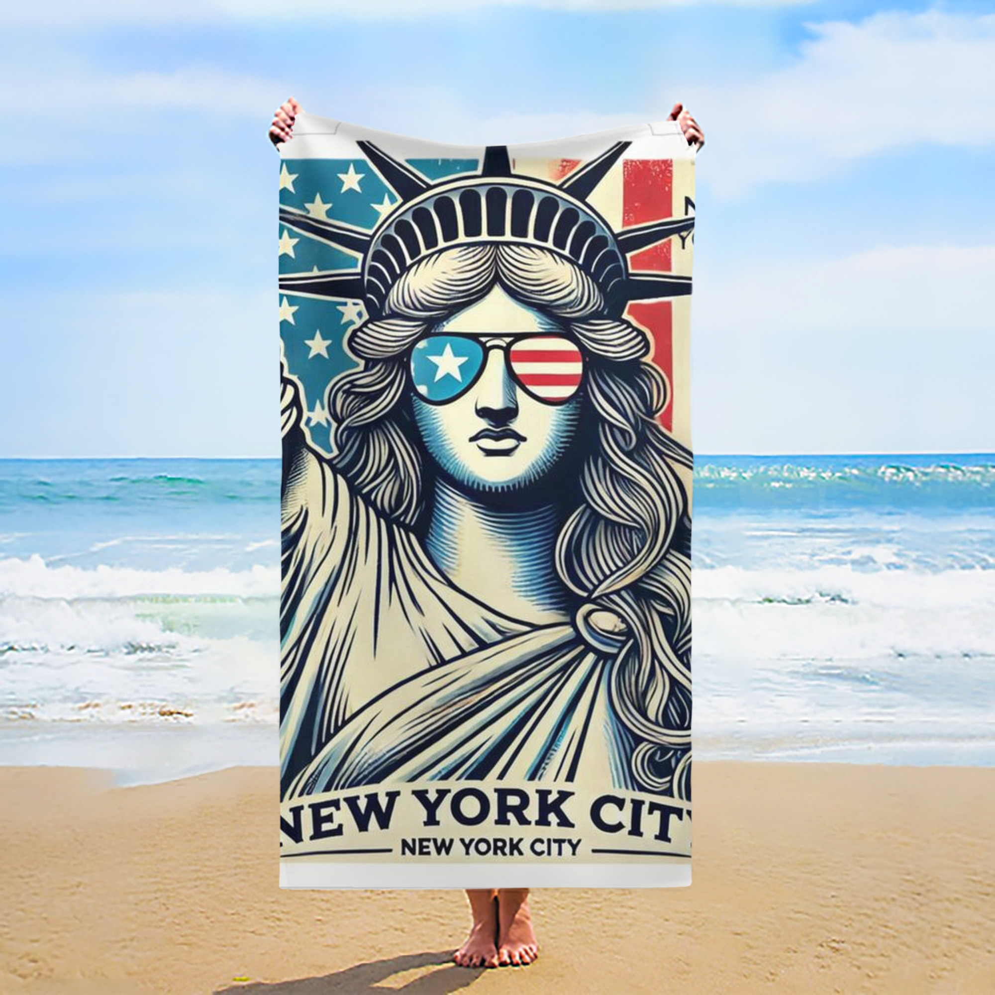 New York Yankees 114 Premium Microfiber Beach Towel – Soft, Large Size, Multi-Purpose For Beach, Picnic & Kids, Lightweight & Portable With Carry Bag, Easy Care