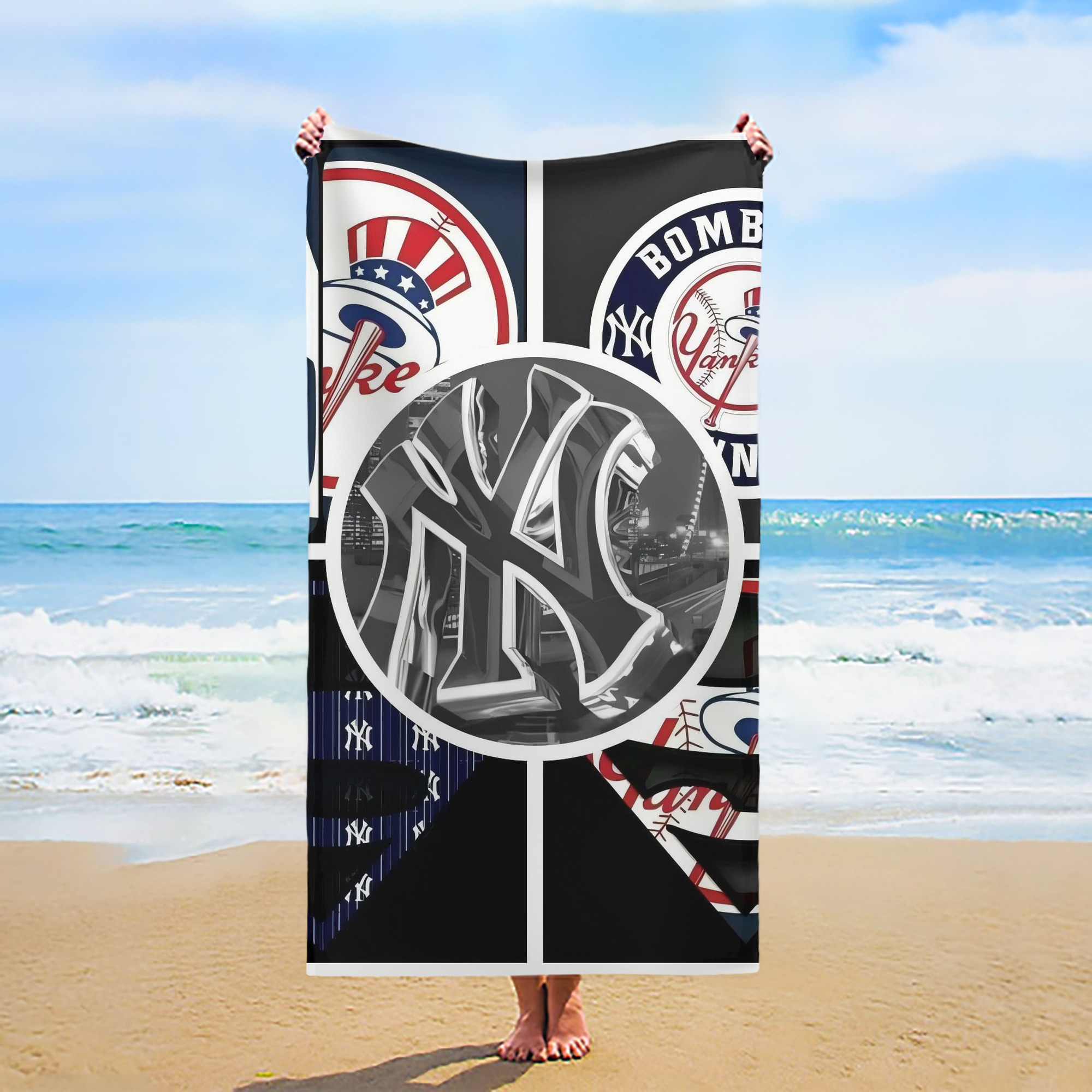 New York Yankees 269 Premium Microfiber Beach Towel – Soft, Large Size, Multi-Purpose For Beach, Picnic & Kids, Lightweight & Portable With Carry Bag, Easy Care