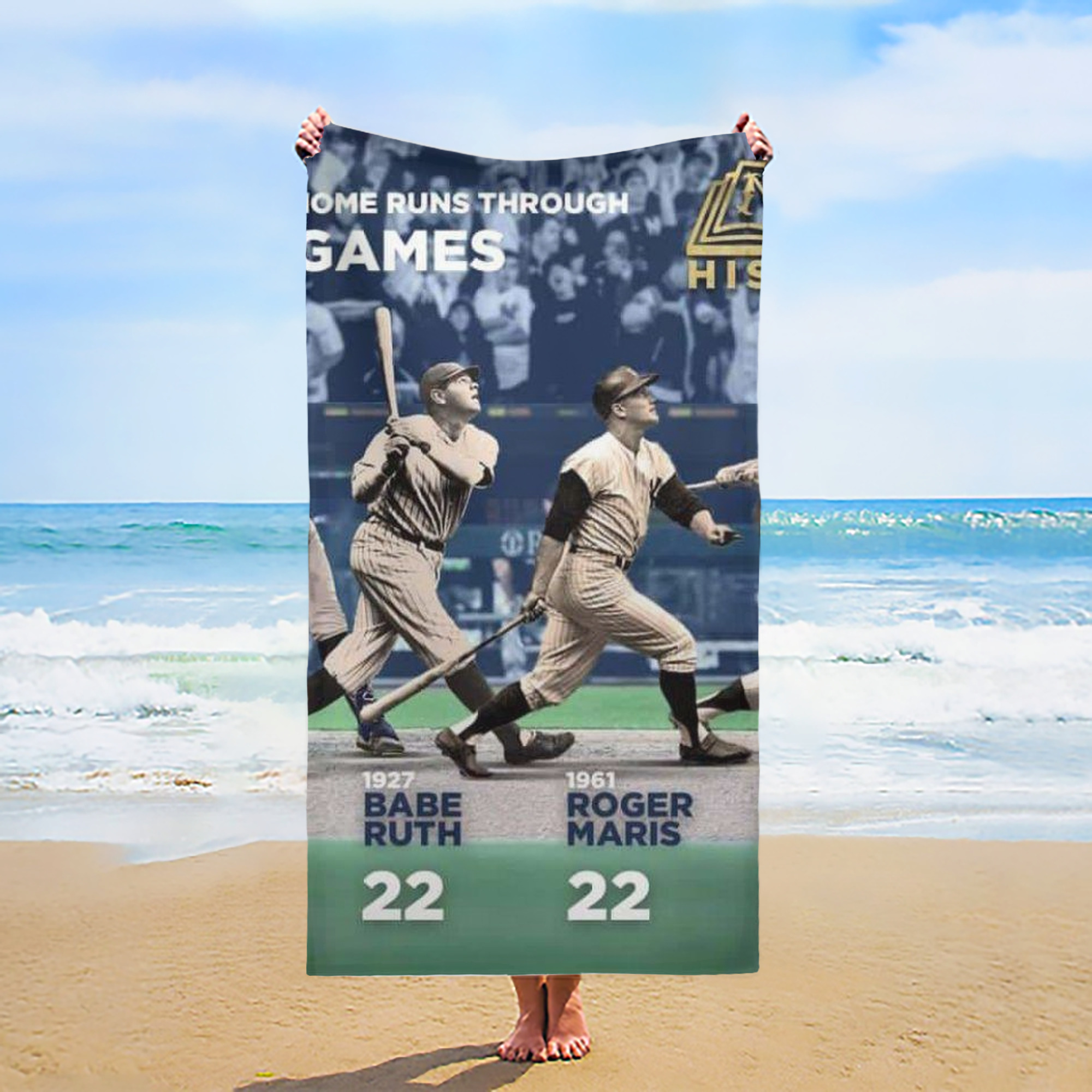 New York Yankees 315 Premium Microfiber Beach Towel – Soft, Large Size, Multi-Purpose For Beach, Picnic & Kids, Lightweight & Portable With Carry Bag, Easy Care