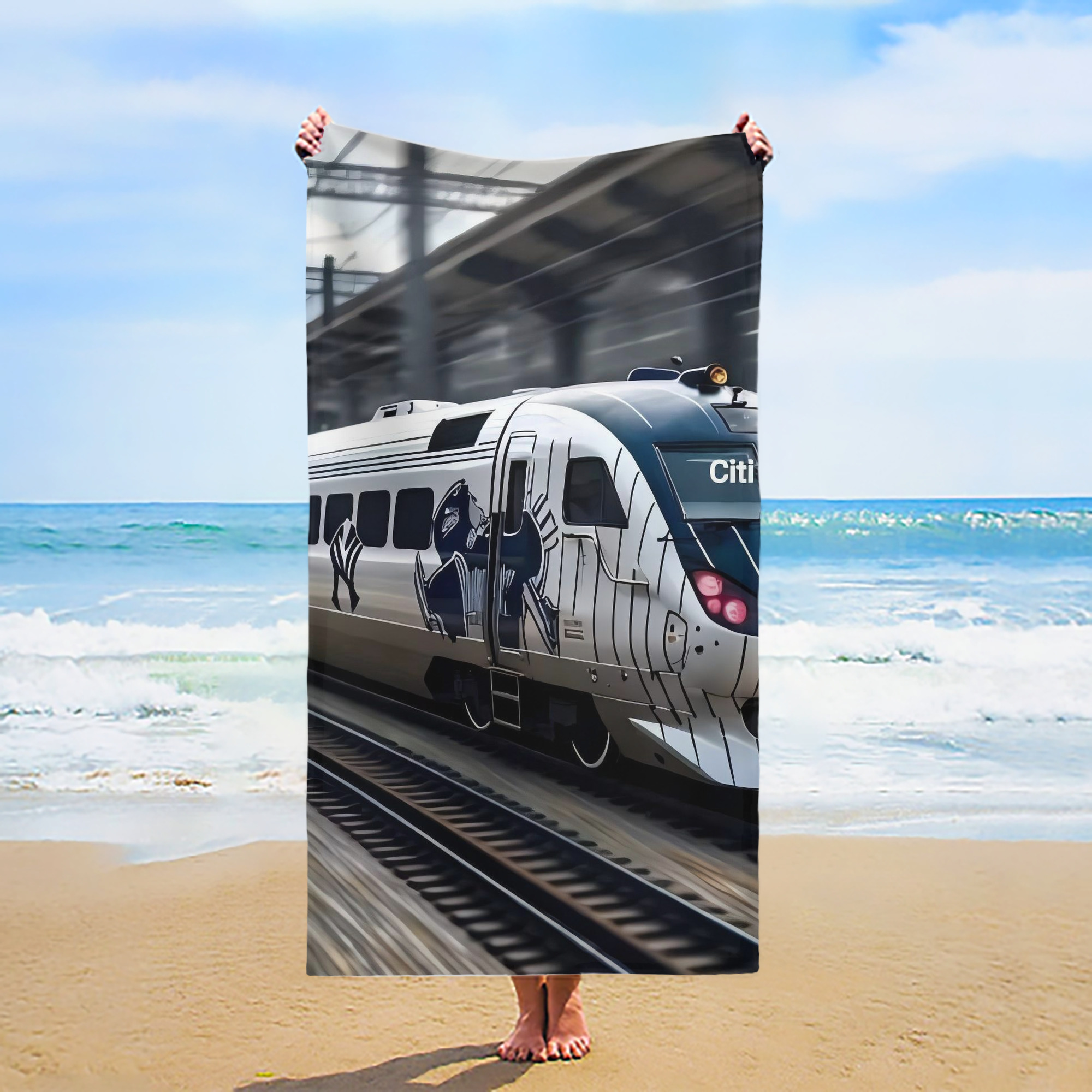 New York Yankees 342 Premium Microfiber Beach Towel – Soft, Large Size, Multi-Purpose For Beach, Picnic & Kids, Lightweight & Portable With Carry Bag, Easy Care