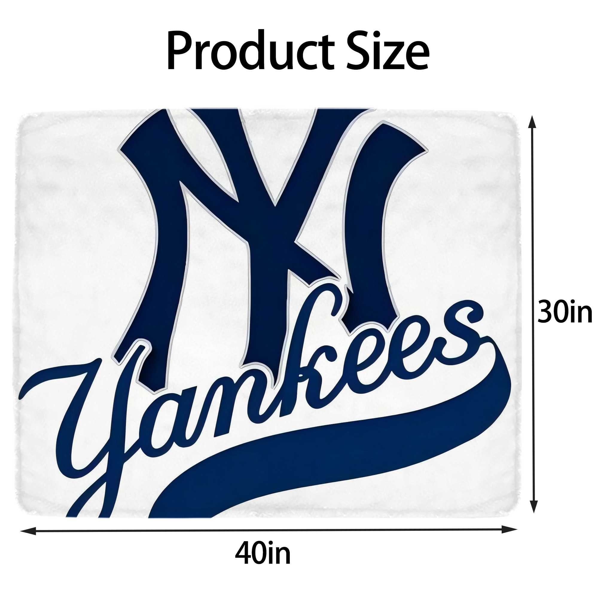 New York Yankees 116 Soft Plush Fleece Blanket 30x40 Inch - 300GSM Flannel, Ultra Soft & Warm, Lightweight & Durable, Perfect For Kids, Adults, Couch, Bed, Camping, Travel, Gift For Family & Friends