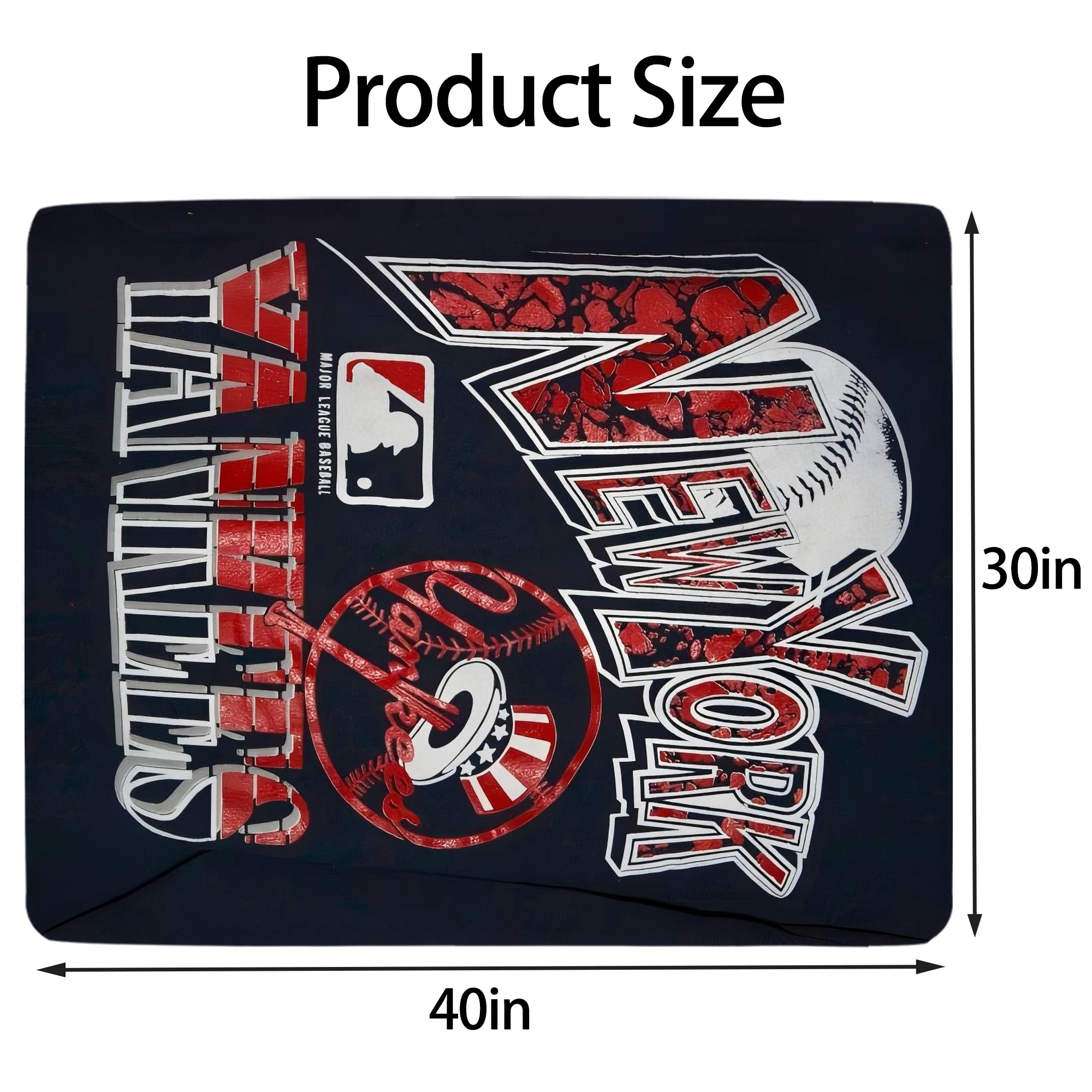 New York Yankees 125 Soft Plush Fleece Blanket 30x40 Inch - 300GSM Flannel, Ultra Soft & Warm, Lightweight & Durable, Perfect For Kids, Adults, Couch, Bed, Camping, Travel, Gift For Family & Friends