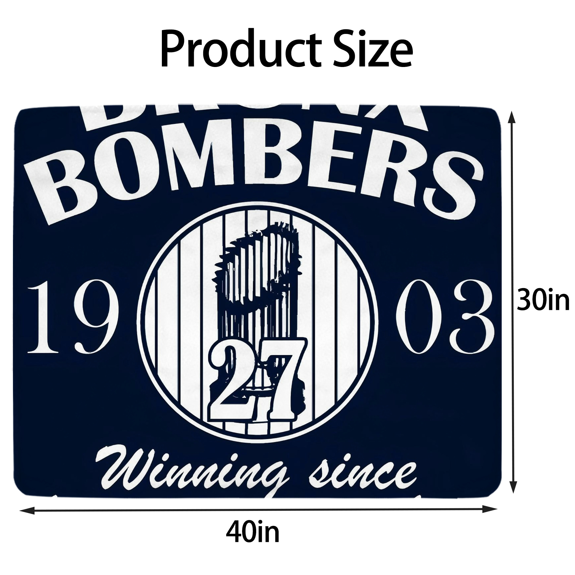 New York Yankees 240 Soft Plush Fleece Blanket 30x40 Inch - 300GSM Flannel, Ultra Soft & Warm, Lightweight & Durable, Perfect For Kids, Adults, Couch, Bed, Camping, Travel, Gift For Family & Friends