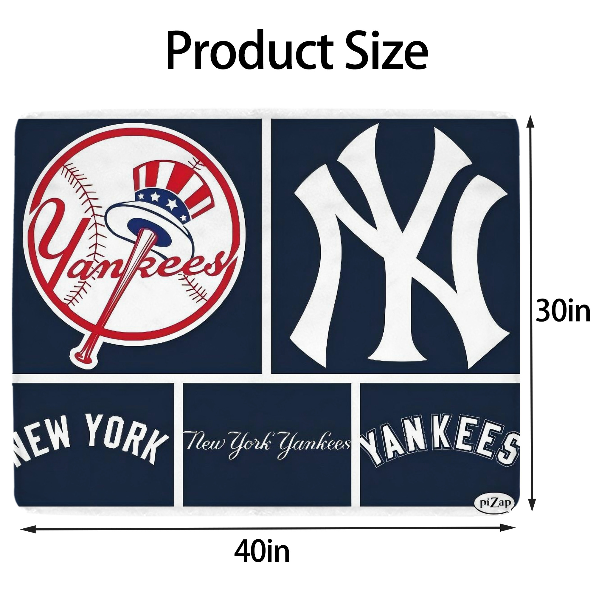 New York Yankees 247 Soft Plush Fleece Blanket 30x40 Inch - 300GSM Flannel, Ultra Soft & Warm, Lightweight & Durable, Perfect For Kids, Adults, Couch, Bed, Camping, Travel, Gift For Family & Friends