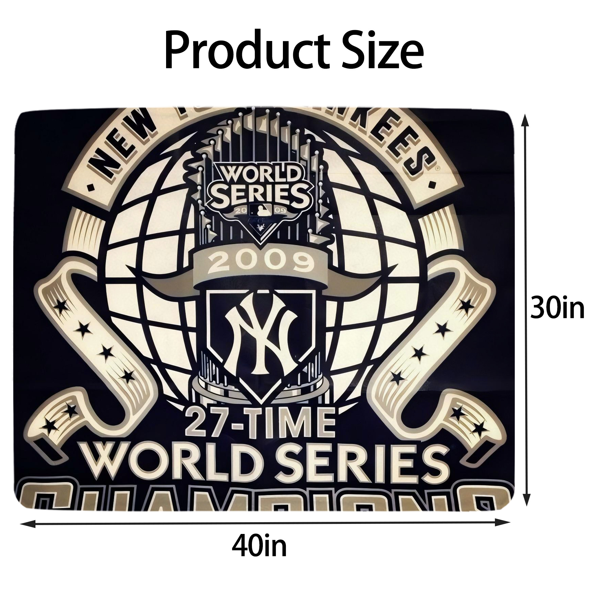 New York Yankees 256 Soft Plush Fleece Blanket 30x40 Inch - 300GSM Flannel, Ultra Soft & Warm, Lightweight & Durable, Perfect For Kids, Adults, Couch, Bed, Camping, Travel, Gift For Family & Friends