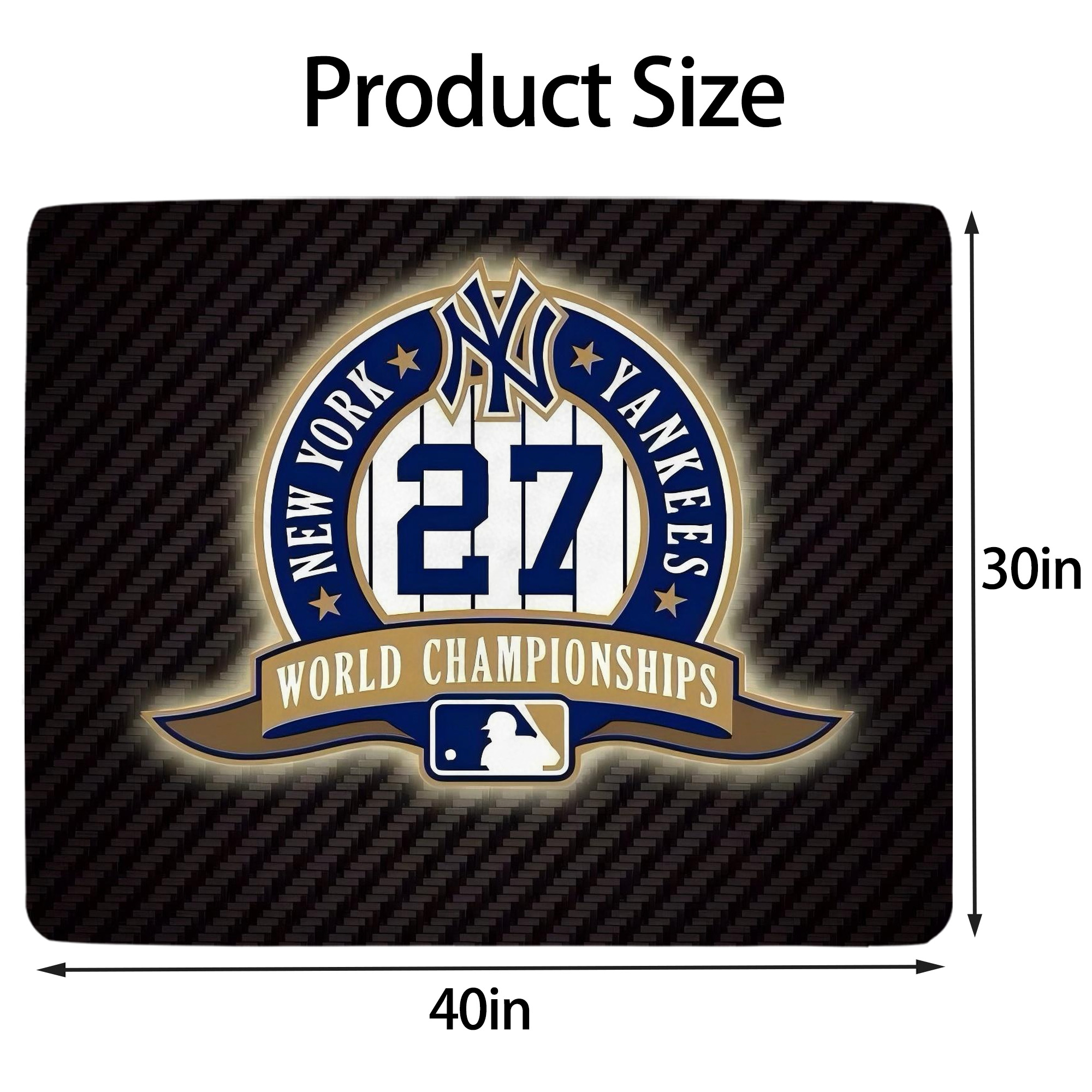 New York Yankees 260 Soft Plush Fleece Blanket 30x40 Inch - 300GSM Flannel, Ultra Soft & Warm, Lightweight & Durable, Perfect For Kids, Adults, Couch, Bed, Camping, Travel, Gift For Family & Friends
