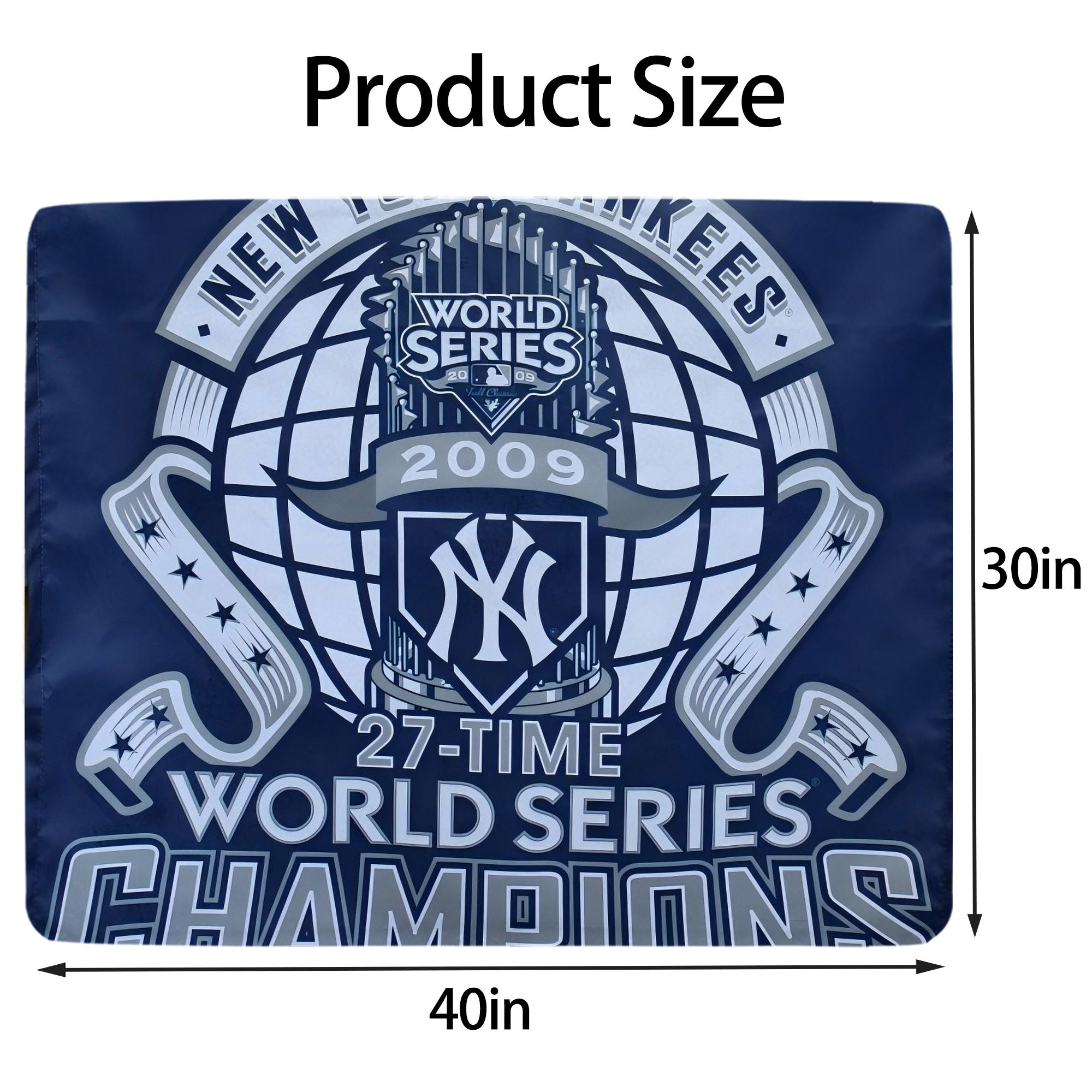 New York Yankees 270 Soft Plush Fleece Blanket 30x40 Inch - 300GSM Flannel, Ultra Soft & Warm, Lightweight & Durable, Perfect For Kids, Adults, Couch, Bed, Camping, Travel, Gift For Family & Friends