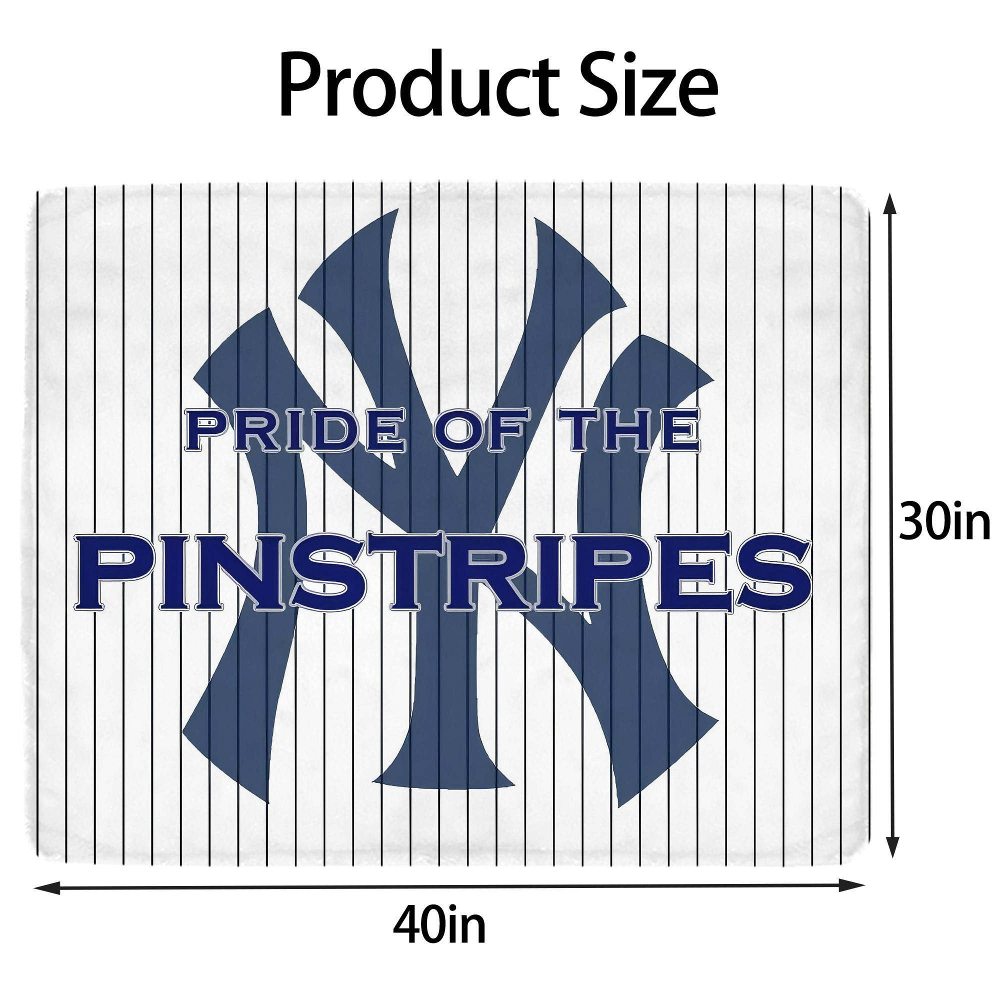 New York Yankees 267 Soft Plush Fleece Blanket 30x40 Inch - 300GSM Flannel, Ultra Soft & Warm, Lightweight & Durable, Perfect For Kids, Adults, Couch, Bed, Camping, Travel, Gift For Family & Friends