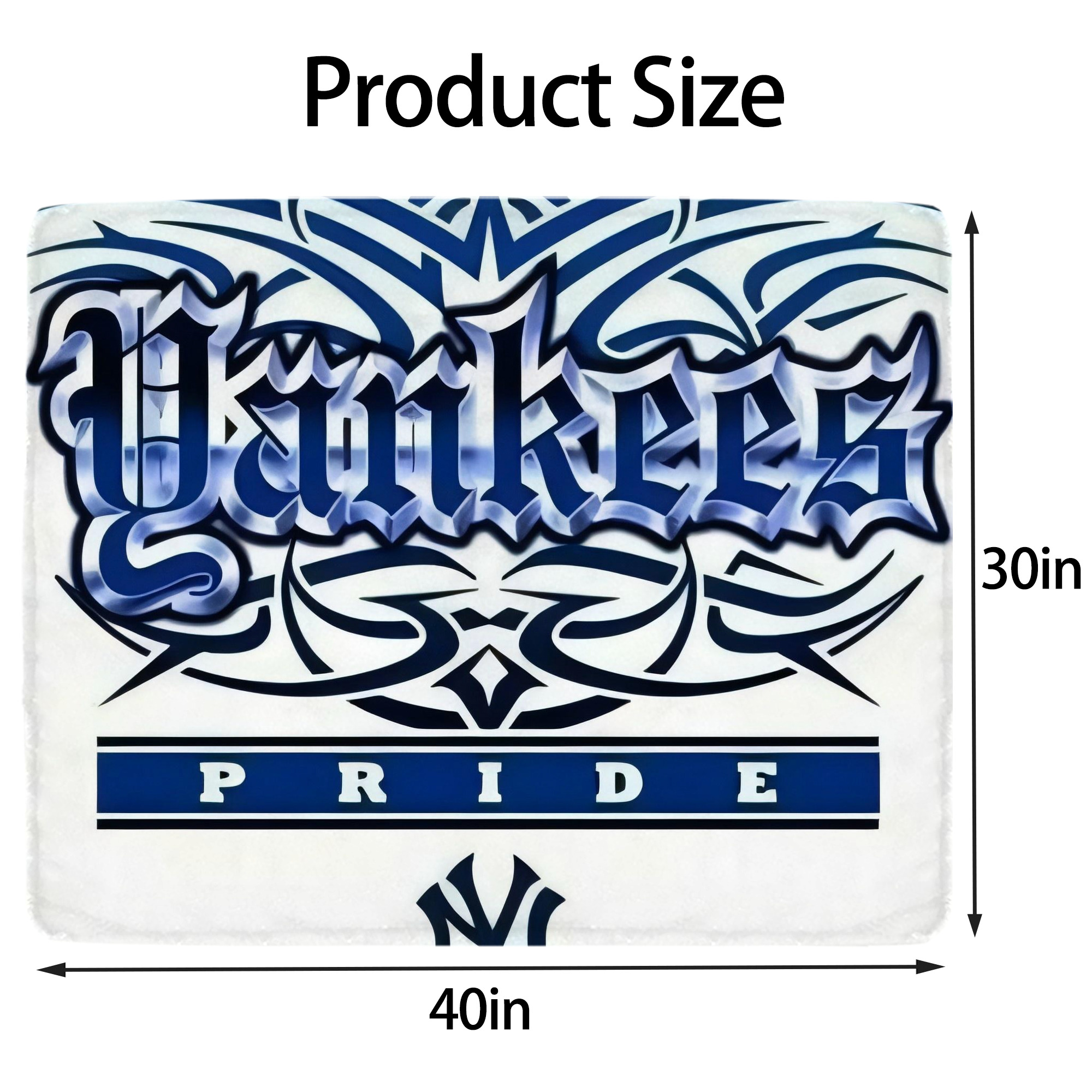 New York Yankees 304 Soft Plush Fleece Blanket 30x40 Inch - 300GSM Flannel, Ultra Soft & Warm, Lightweight & Durable, Perfect For Kids, Adults, Couch, Bed, Camping, Travel, Gift For Family & Friends