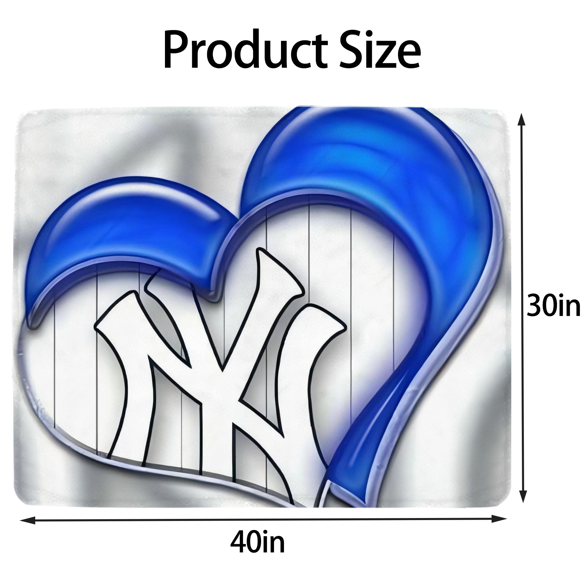 New York Yankees 310 Soft Plush Fleece Blanket 30x40 Inch - 300GSM Flannel, Ultra Soft & Warm, Lightweight & Durable, Perfect For Kids, Adults, Couch, Bed, Camping, Travel, Gift For Family & Friends