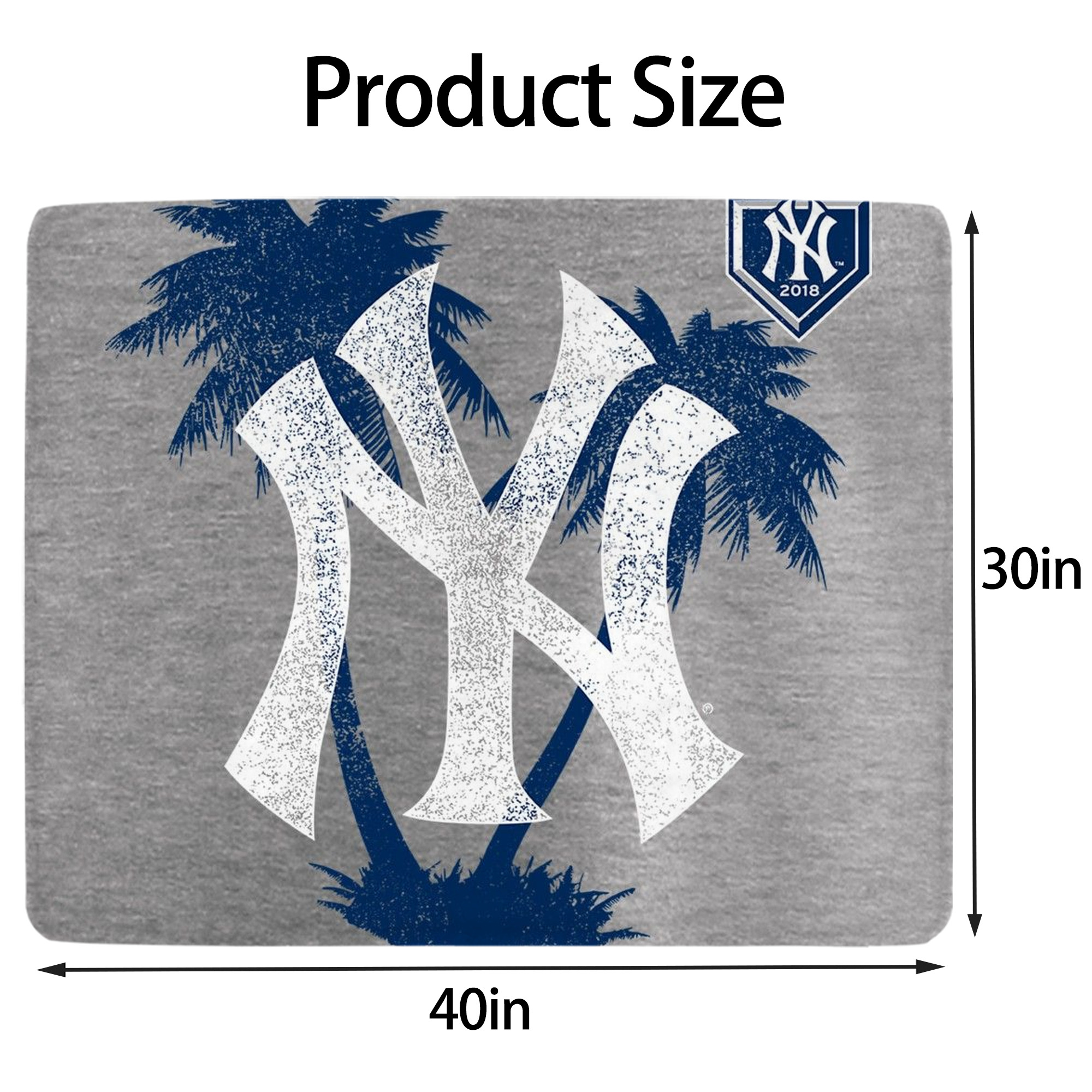 New York Yankees 338 Soft Plush Fleece Blanket 30x40 Inch - 300GSM Flannel, Ultra Soft & Warm, Lightweight & Durable, Perfect For Kids, Adults, Couch, Bed, Camping, Travel, Gift For Family & Friends