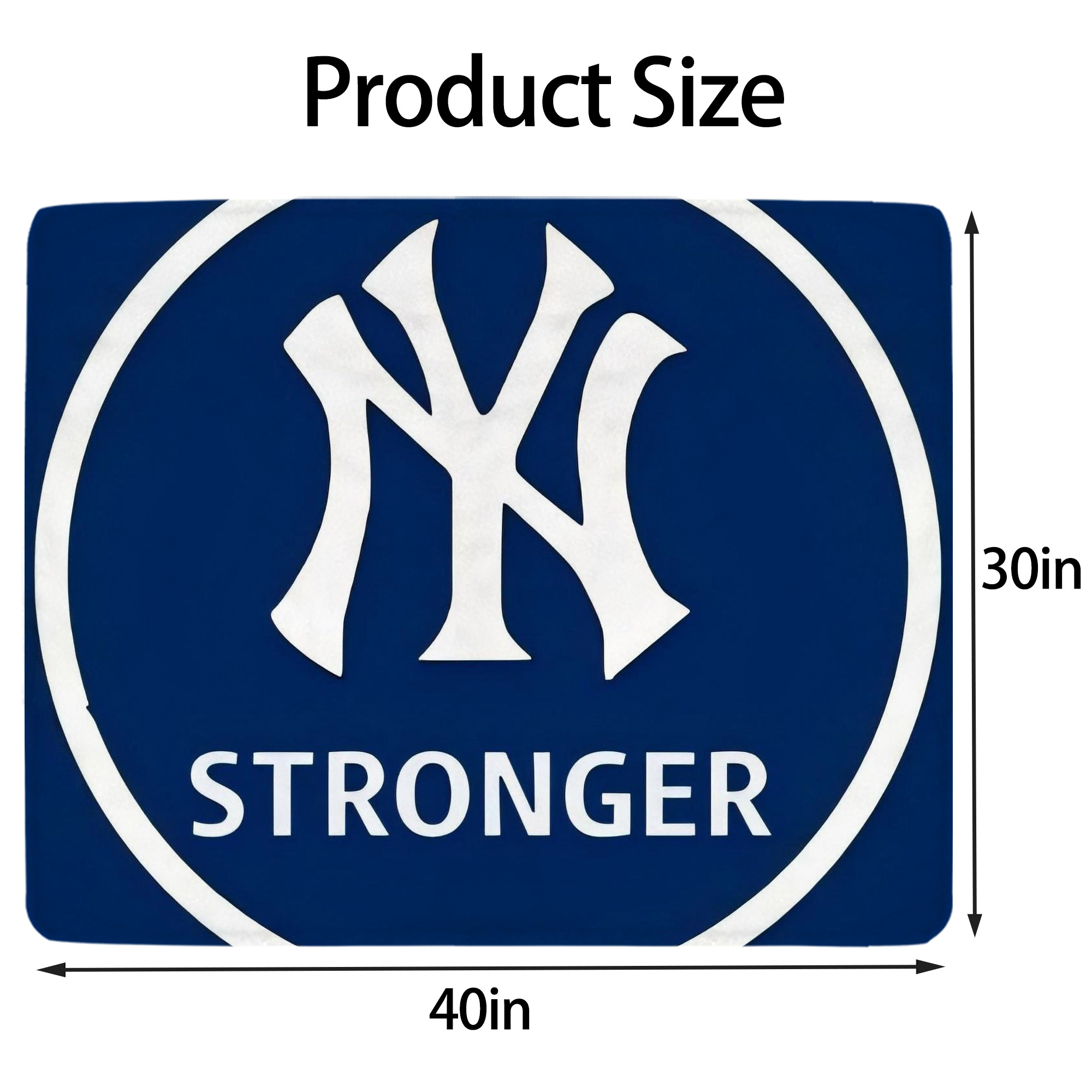 New York Yankees 346 Soft Plush Fleece Blanket 30x40 Inch - 300GSM Flannel, Ultra Soft & Warm, Lightweight & Durable, Perfect For Kids, Adults, Couch, Bed, Camping, Travel, Gift For Family & Friends