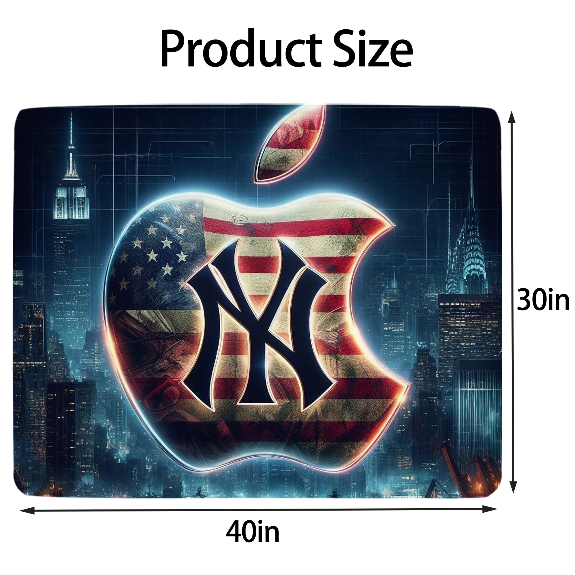 New York Yankees 347 Soft Plush Fleece Blanket 30x40 Inch - 300GSM Flannel, Ultra Soft & Warm, Lightweight & Durable, Perfect For Kids, Adults, Couch, Bed, Camping, Travel, Gift For Family & Friends