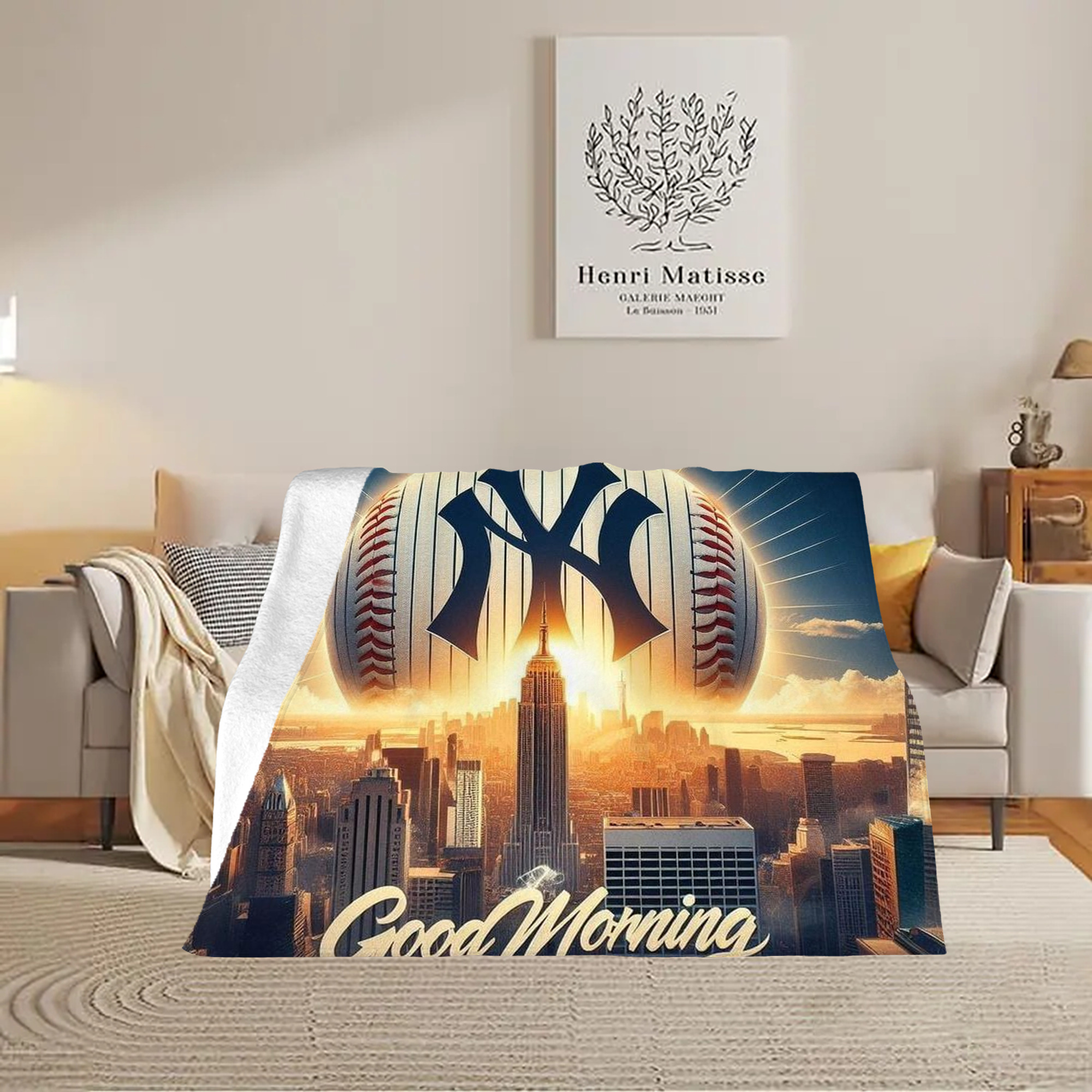 New York Yankees 111 Soft Plush Fleece Blanket 30x40 Inch - 300GSM Flannel, Ultra Soft & Warm, Lightweight & Durable, Perfect For Kids, Adults, Couch, Bed, Camping, Travel, Gift For Family & Friends