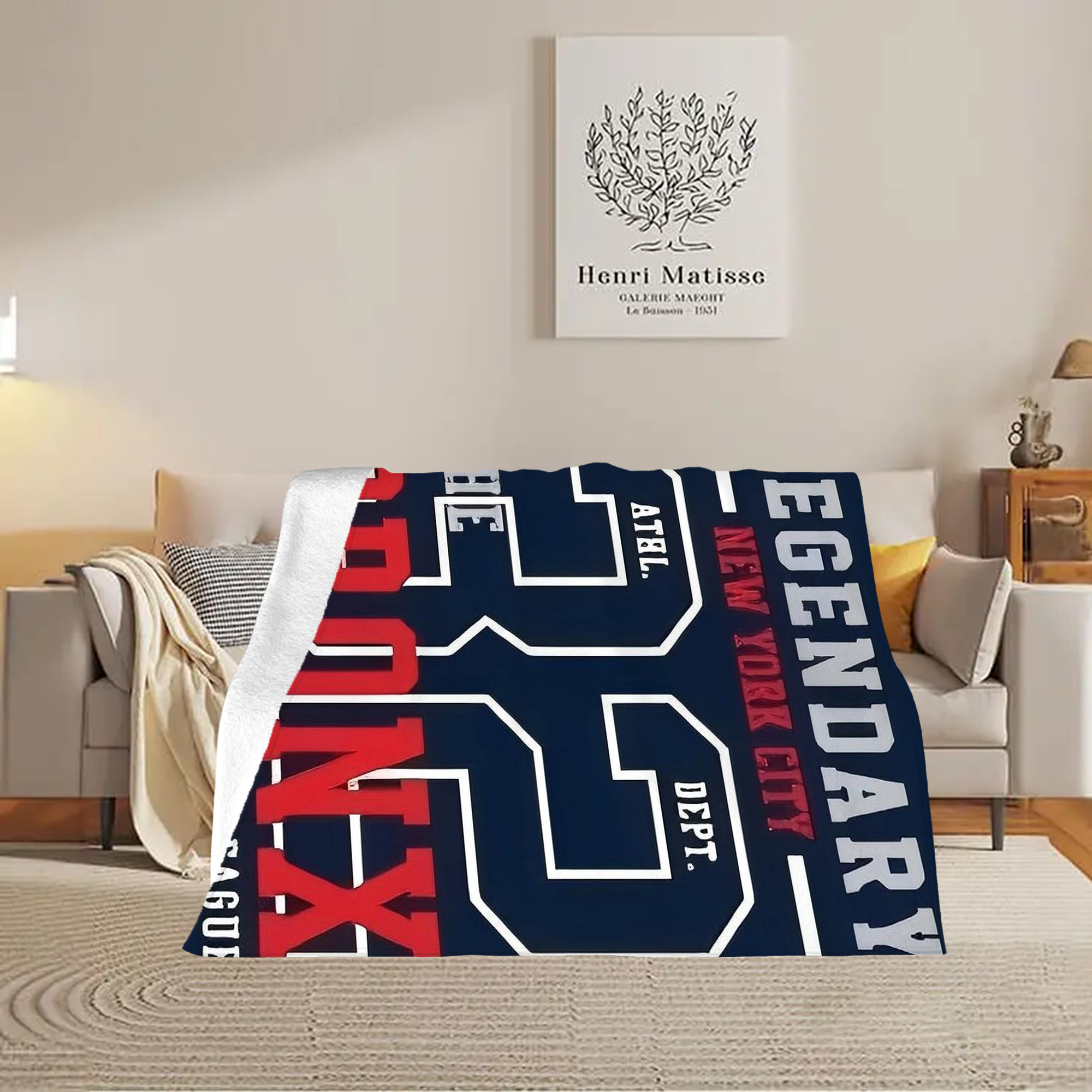 New York Yankees 132 Soft Plush Fleece Blanket 30x40 Inch - 300GSM Flannel, Ultra Soft & Warm, Lightweight & Durable, Perfect For Kids, Adults, Couch, Bed, Camping, Travel, Gift For Family & Friends