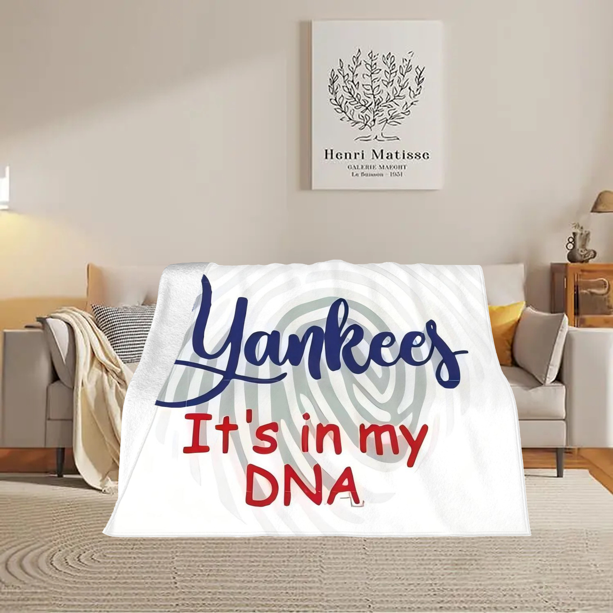 New York Yankees 234 Soft Plush Fleece Blanket 30x40 Inch - 300GSM Flannel, Ultra Soft & Warm, Lightweight & Durable, Perfect For Kids, Adults, Couch, Bed, Camping, Travel, Gift For Family & Friends