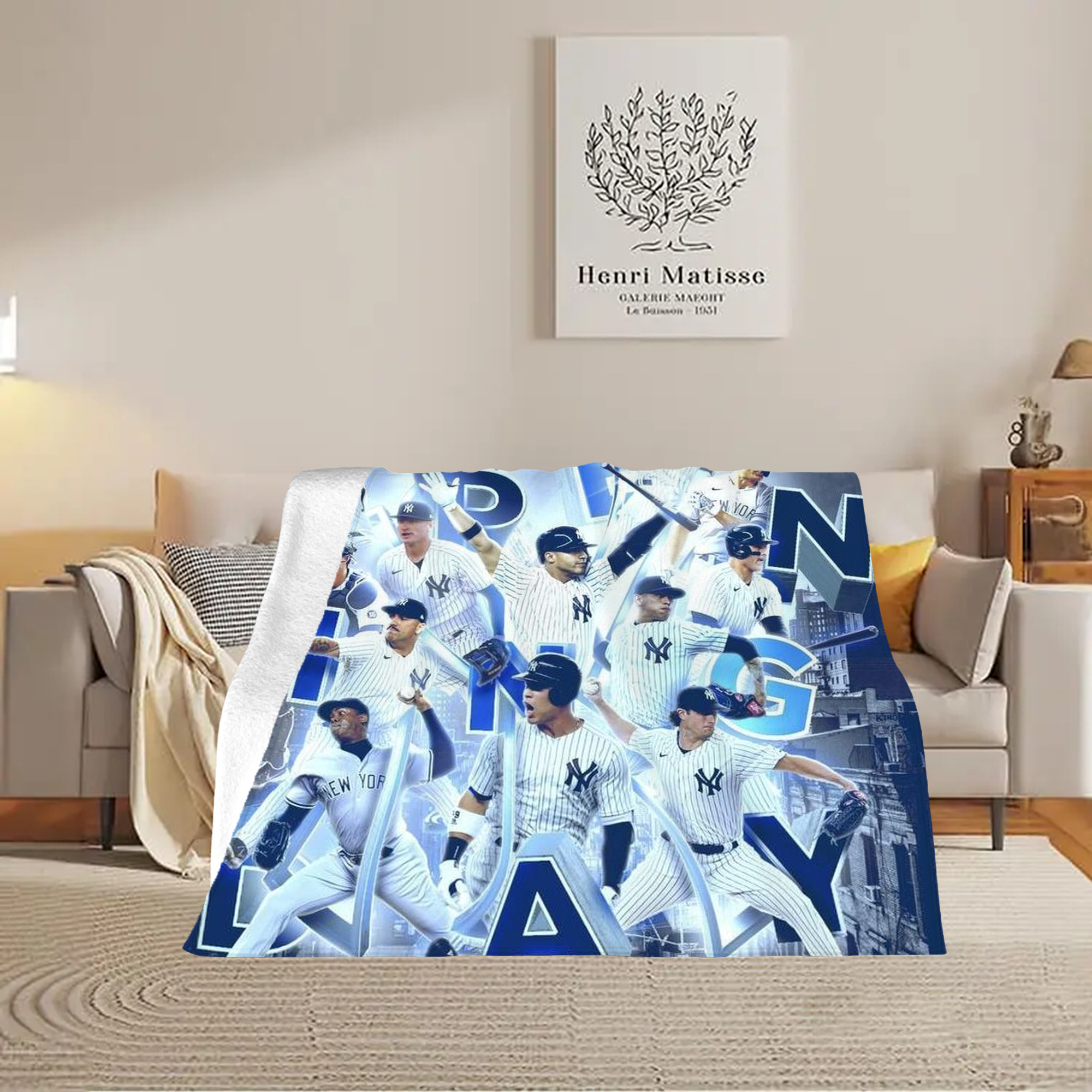 New York Yankees 236 Soft Plush Fleece Blanket 30x40 Inch - 300GSM Flannel, Ultra Soft & Warm, Lightweight & Durable, Perfect For Kids, Adults, Couch, Bed, Camping, Travel, Gift For Family & Friends