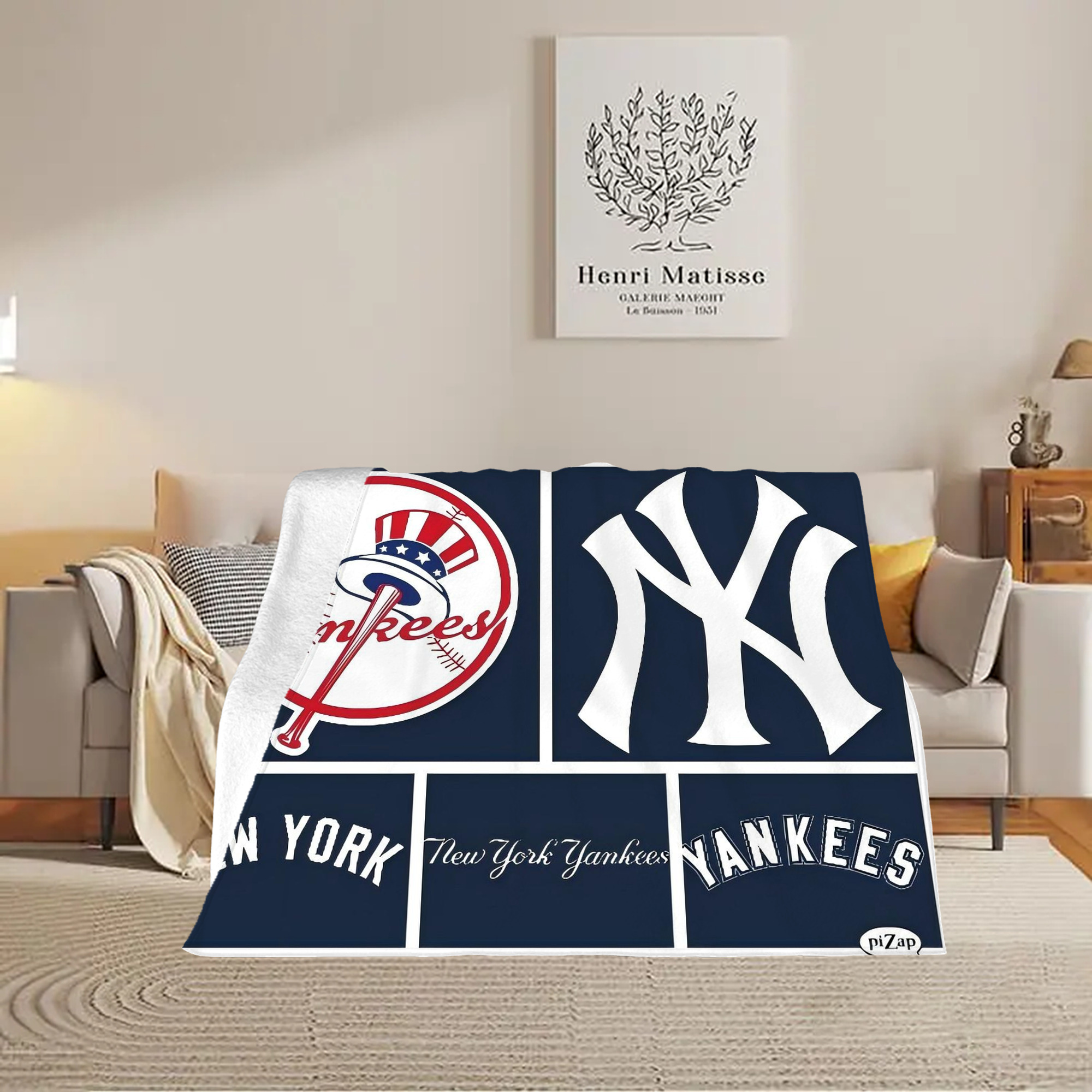 New York Yankees 247 Soft Plush Fleece Blanket 30x40 Inch - 300GSM Flannel, Ultra Soft & Warm, Lightweight & Durable, Perfect For Kids, Adults, Couch, Bed, Camping, Travel, Gift For Family & Friends