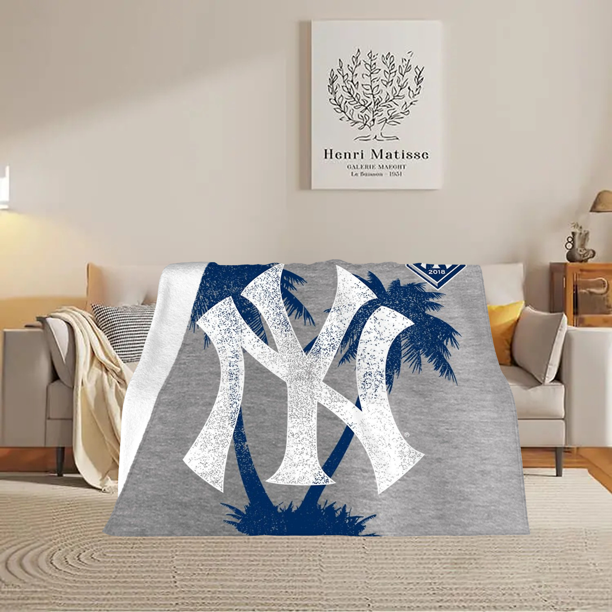 New York Yankees 338 Soft Plush Fleece Blanket 30x40 Inch - 300GSM Flannel, Ultra Soft & Warm, Lightweight & Durable, Perfect For Kids, Adults, Couch, Bed, Camping, Travel, Gift For Family & Friends
