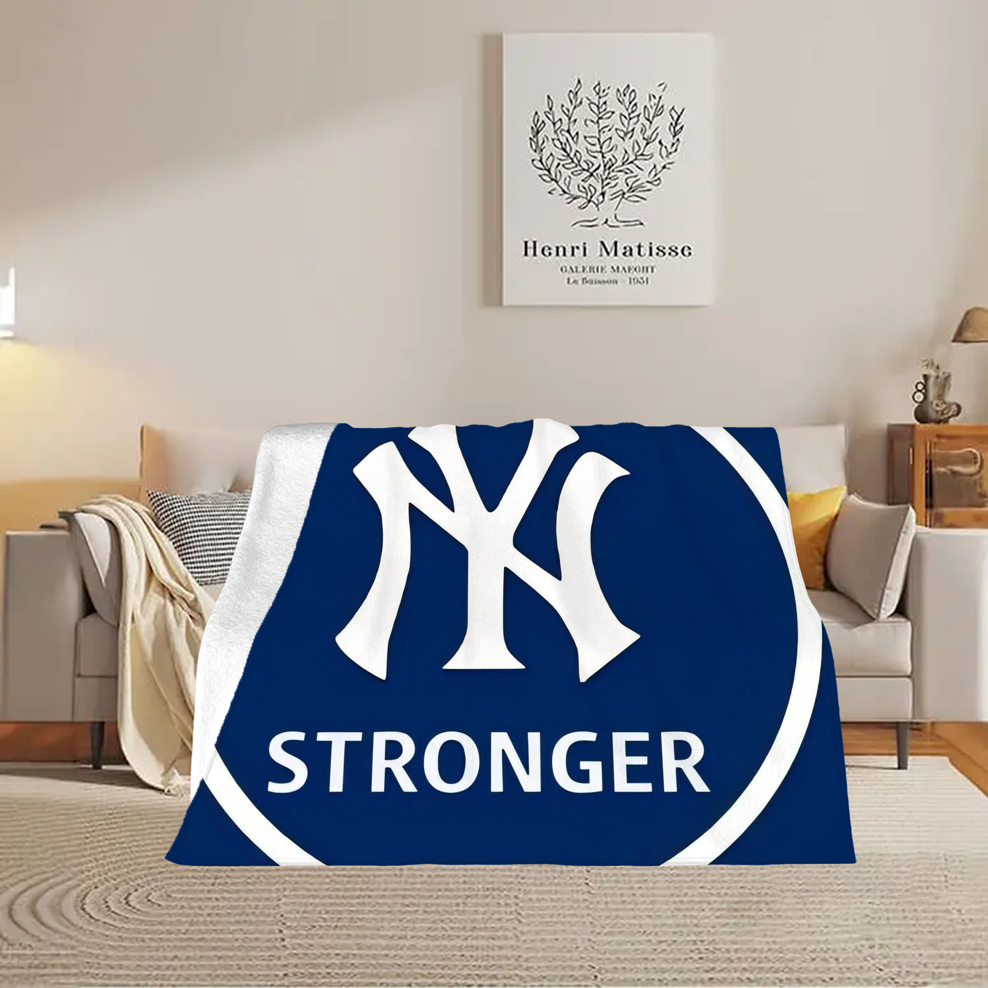 New York Yankees 346 Soft Plush Fleece Blanket 30x40 Inch - 300GSM Flannel, Ultra Soft & Warm, Lightweight & Durable, Perfect For Kids, Adults, Couch, Bed, Camping, Travel, Gift For Family & Friends