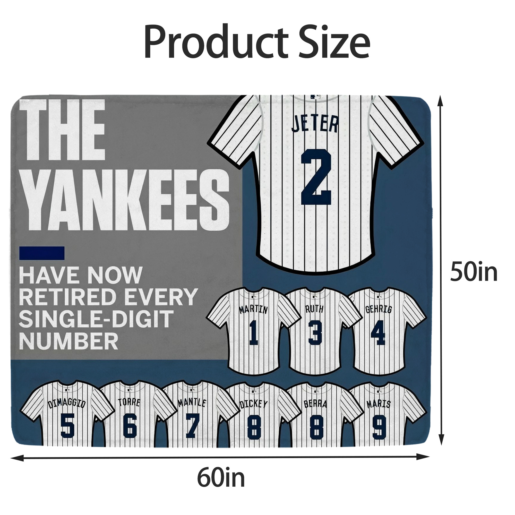 New York Yankees 235 Soft Fleece Throw Blanket 50 X 60 Inch – Super Soft, Lightweight, And Durable – Perfect For Sofa, Bed, Camping, And More – Ideal Gift For Family And Friends