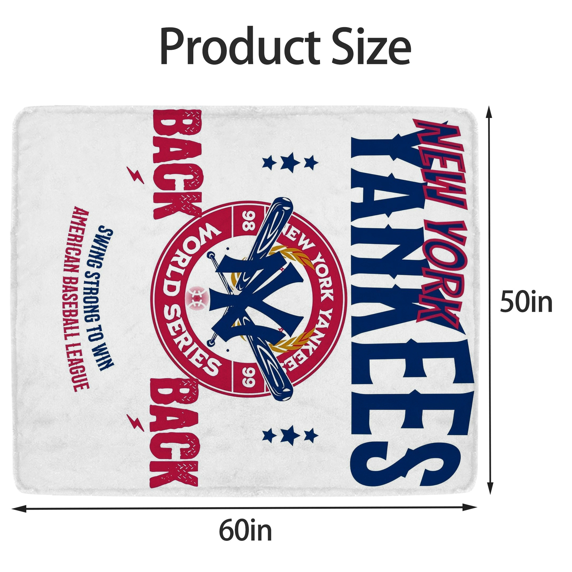 New York Yankees 179 Soft Fleece Throw Blanket 50 X 60 Inch – Super Soft, Lightweight, And Durable – Perfect For Sofa, Bed, Camping, And More – Ideal Gift For Family And Friends