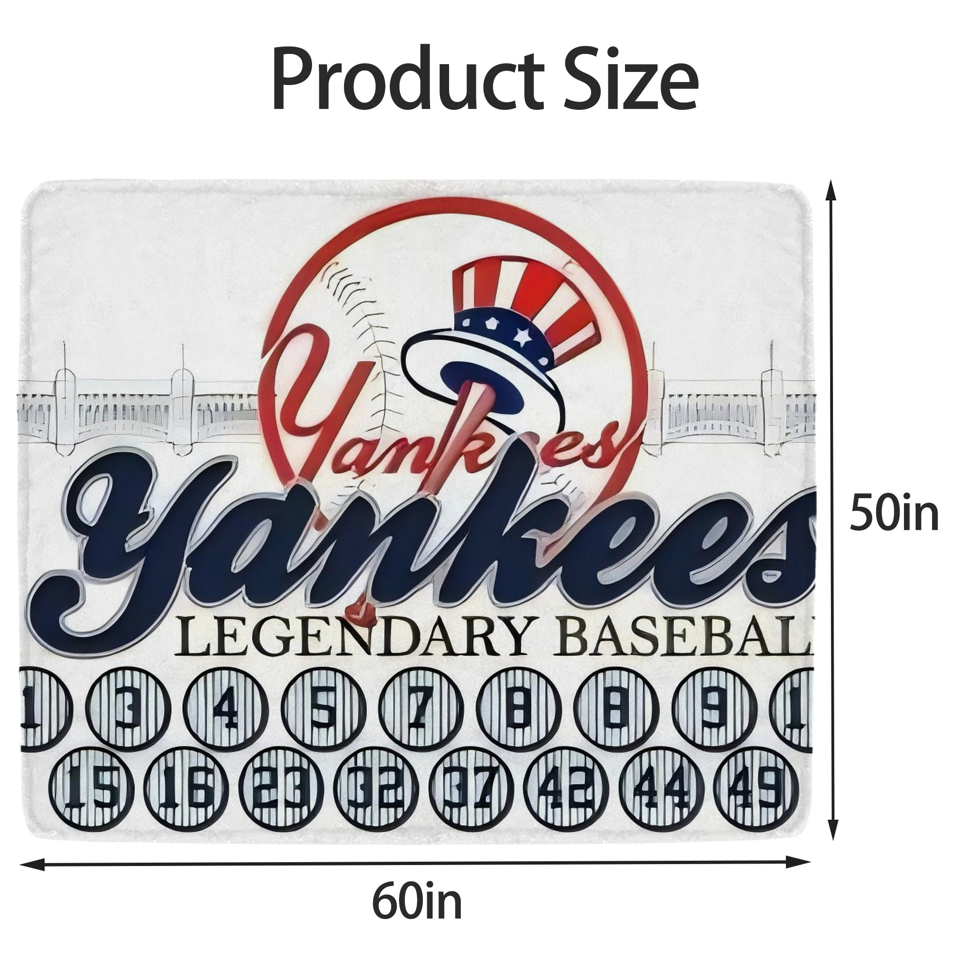 New York Yankees 232 Soft Fleece Throw Blanket 50 X 60 Inch – Super Soft, Lightweight, And Durable – Perfect For Sofa, Bed, Camping, And More – Ideal Gift For Family And Friends