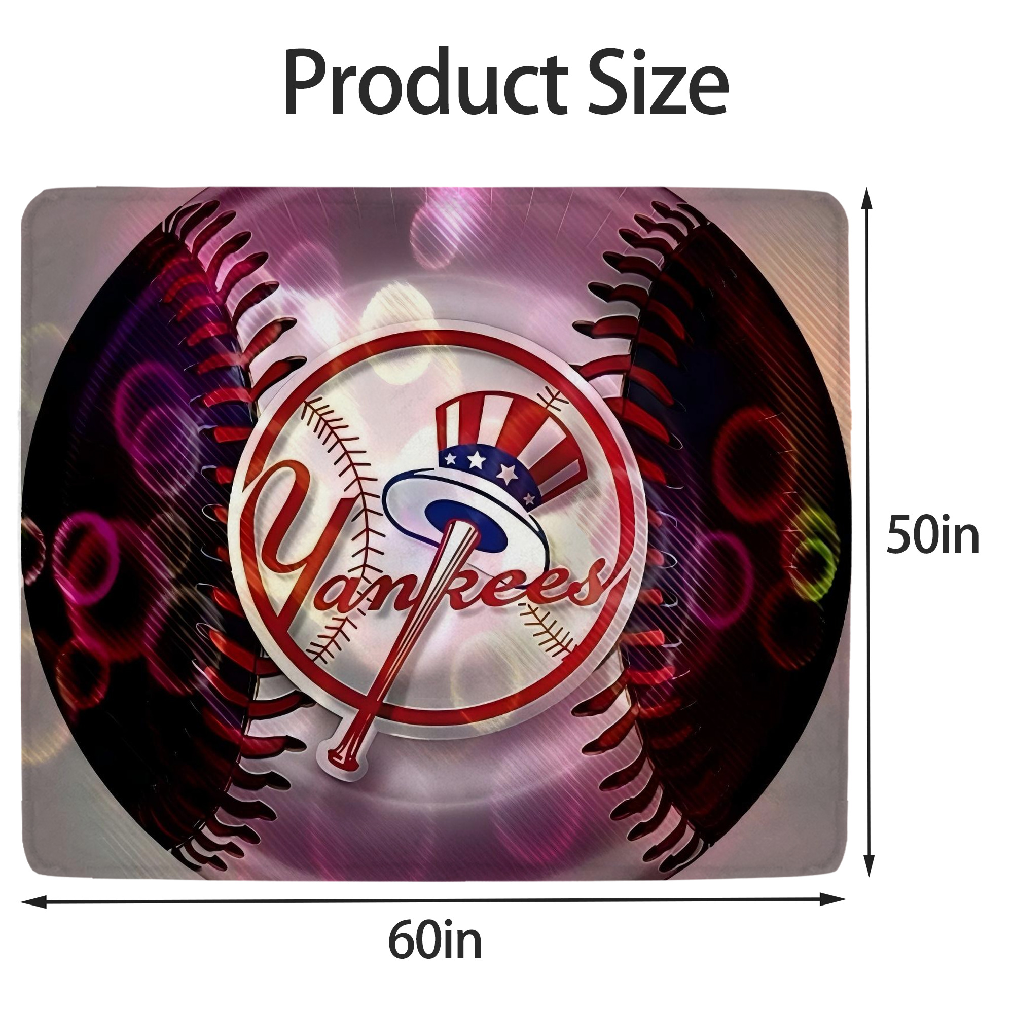 New York Yankees 244 Soft Fleece Throw Blanket 50 X 60 Inch – Super Soft, Lightweight, And Durable – Perfect For Sofa, Bed, Camping, And More – Ideal Gift For Family And Friends