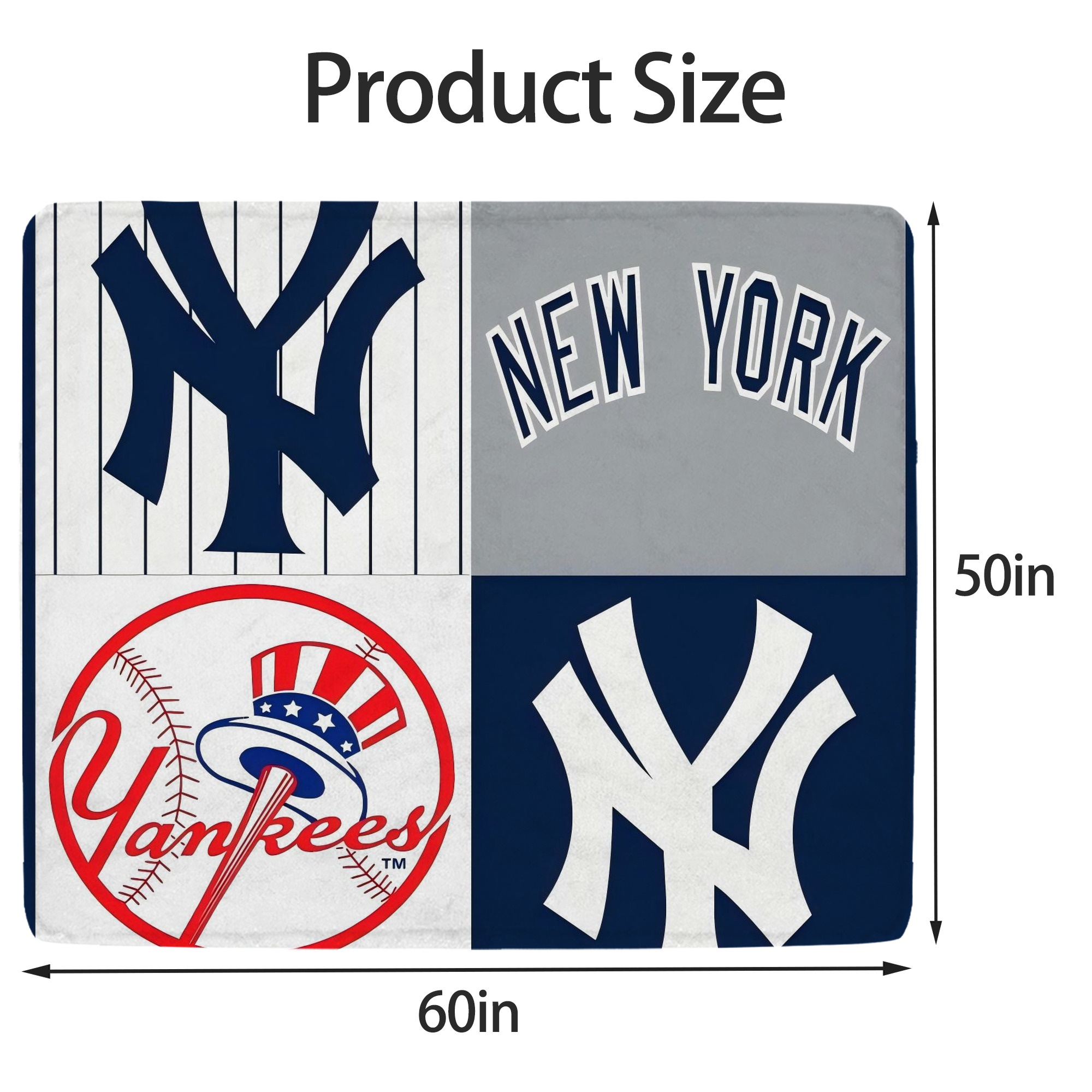 New York Yankees 238 Soft Fleece Throw Blanket 50 X 60 Inch – Super Soft, Lightweight, And Durable – Perfect For Sofa, Bed, Camping, And More – Ideal Gift For Family And Friends