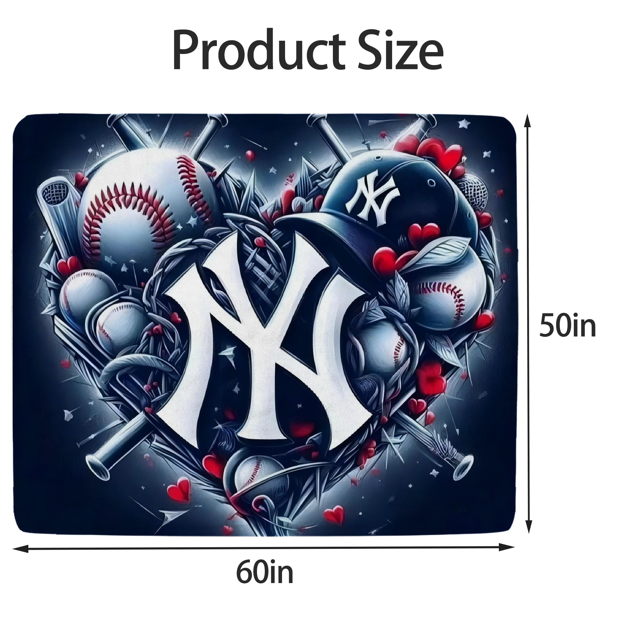 New York Yankees 251 Soft Fleece Throw Blanket 50 X 60 Inch – Super Soft, Lightweight, And Durable – Perfect For Sofa, Bed, Camping, And More – Ideal Gift For Family And Friends