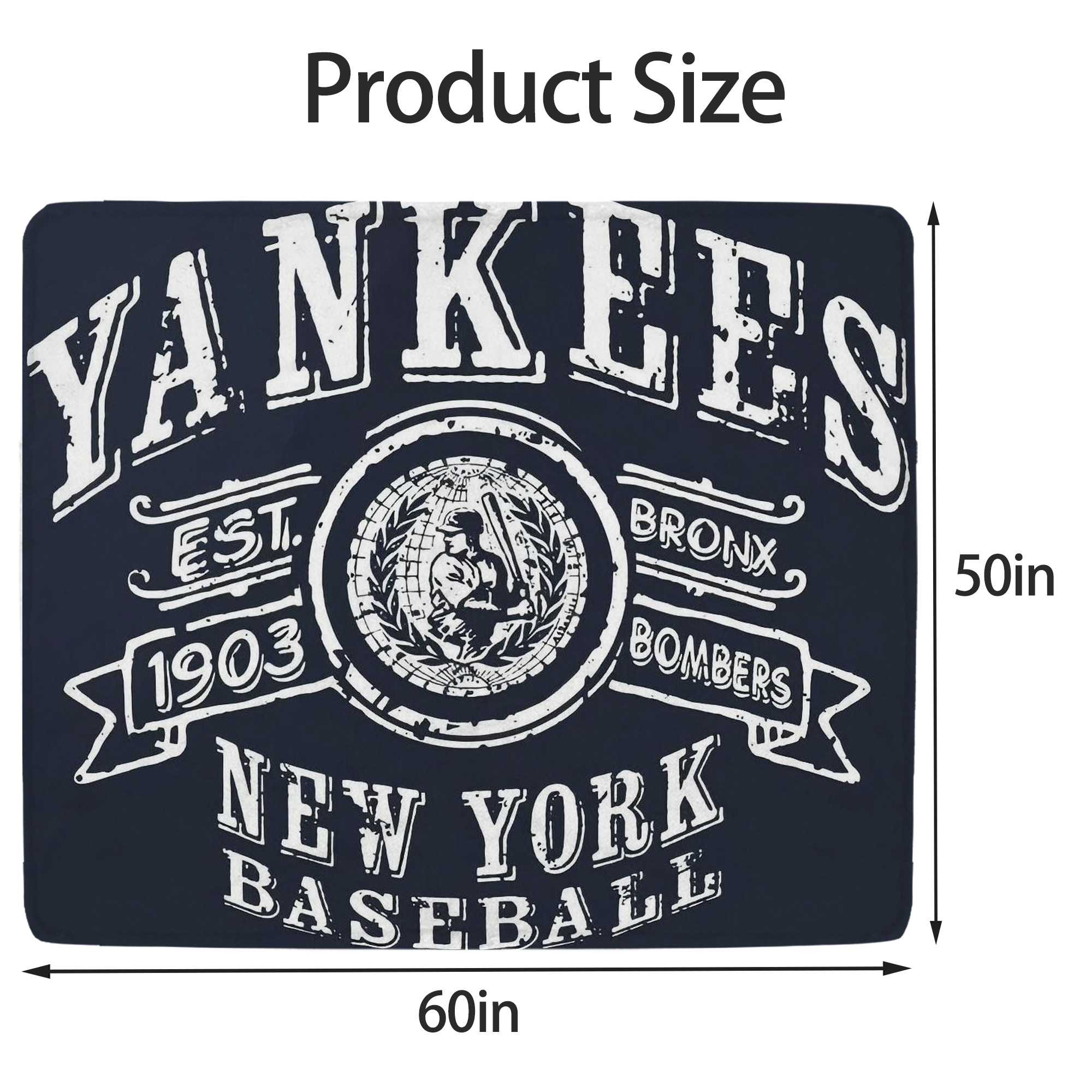 New York Yankees 252 Soft Fleece Throw Blanket 50 X 60 Inch – Super Soft, Lightweight, And Durable – Perfect For Sofa, Bed, Camping, And More – Ideal Gift For Family And Friends