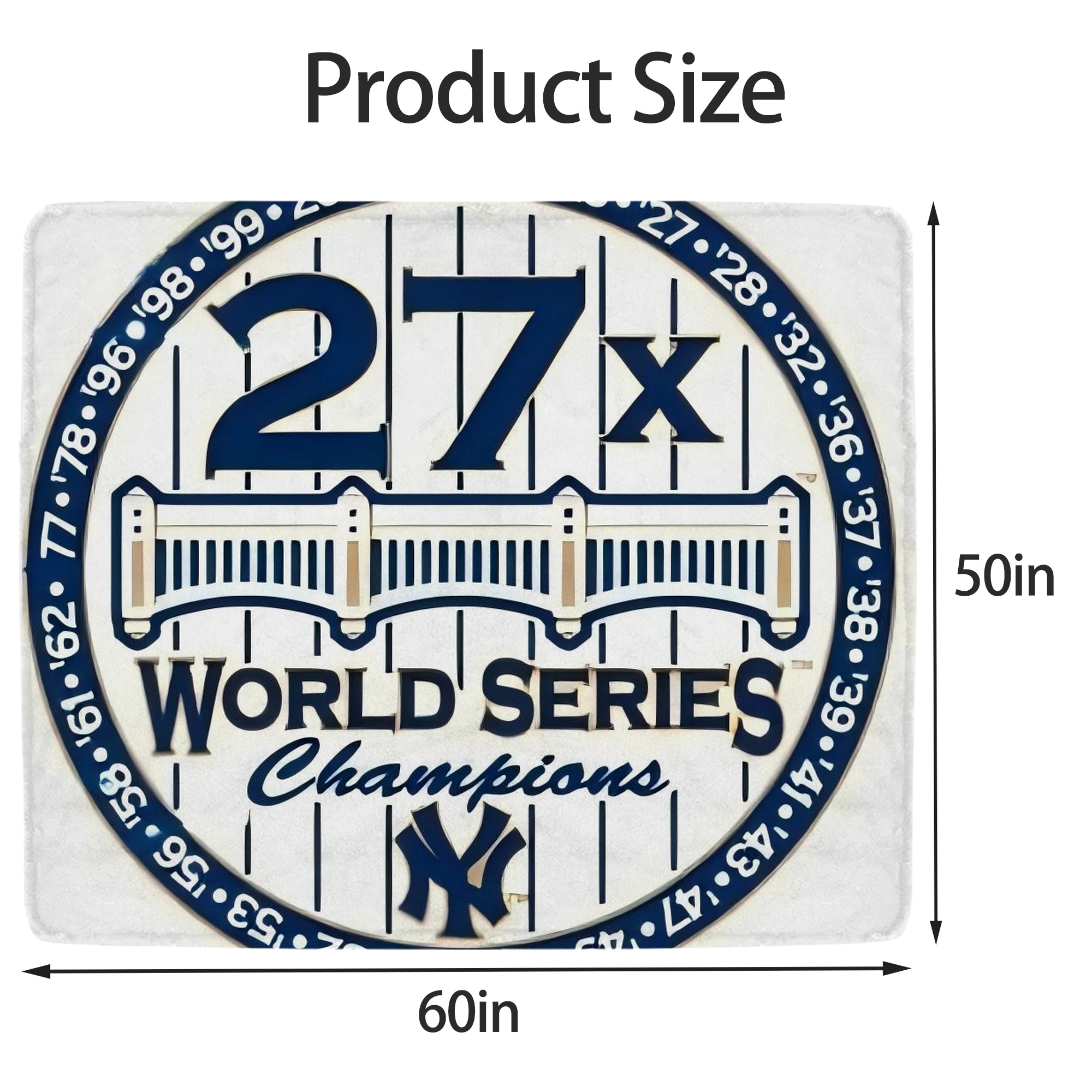 New York Yankees 263 Soft Fleece Throw Blanket 50 X 60 Inch – Super Soft, Lightweight, And Durable – Perfect For Sofa, Bed, Camping, And More – Ideal Gift For Family And Friends