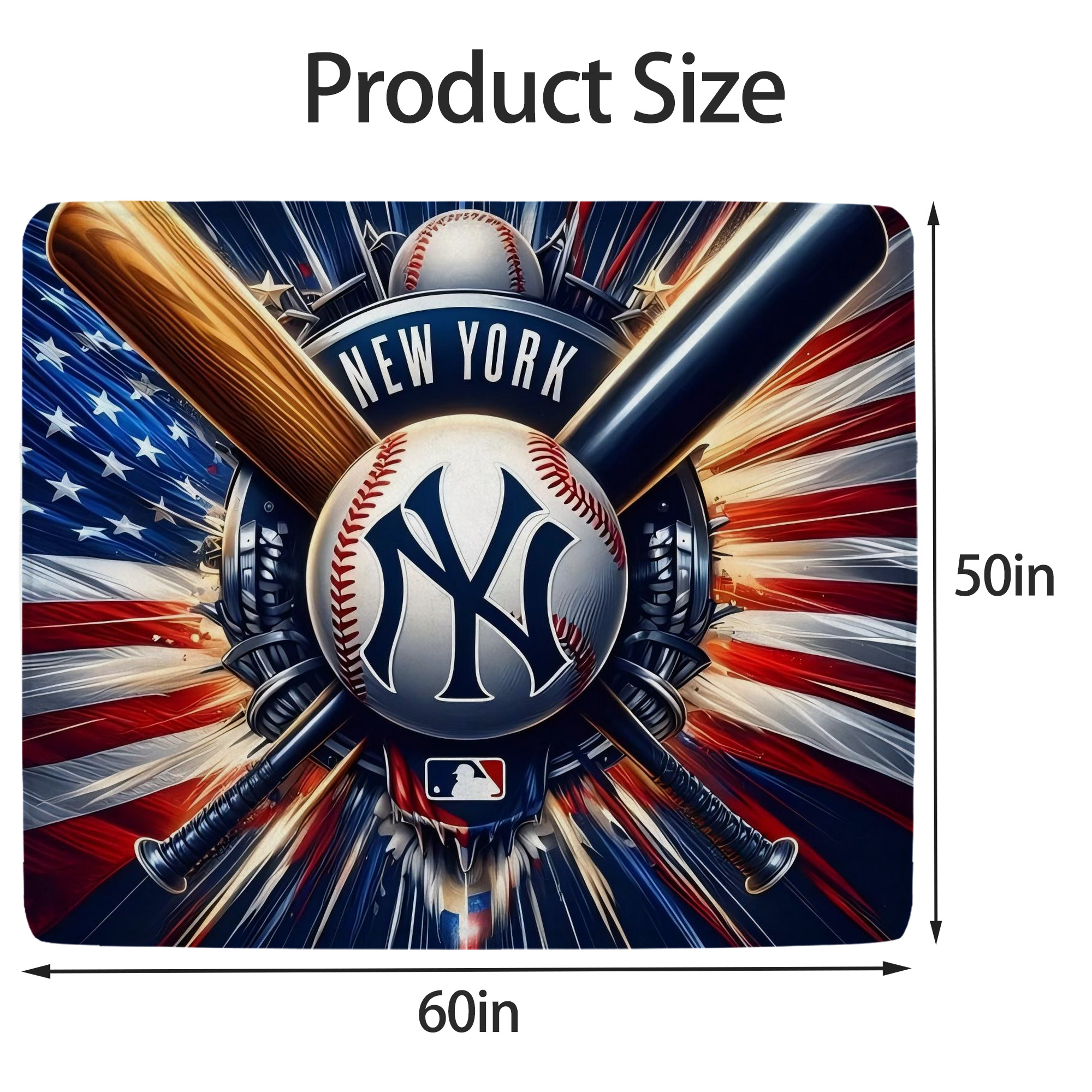 New York Yankees 268 Soft Fleece Throw Blanket 50 X 60 Inch – Super Soft, Lightweight, And Durable – Perfect For Sofa, Bed, Camping, And More – Ideal Gift For Family And Friends