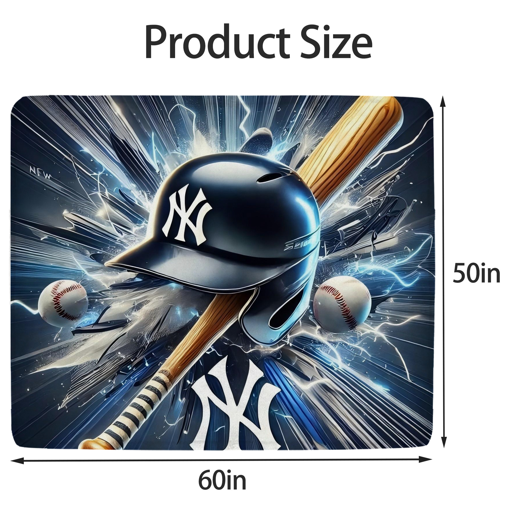 New York Yankees 264 Soft Fleece Throw Blanket 50 X 60 Inch – Super Soft, Lightweight, And Durable – Perfect For Sofa, Bed, Camping, And More – Ideal Gift For Family And Friends