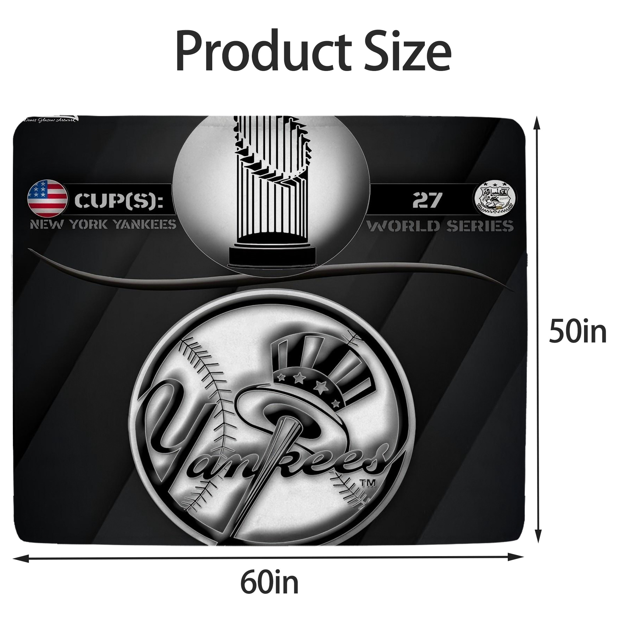 New York Yankees 325 Soft Fleece Throw Blanket 50 X 60 Inch – Super Soft, Lightweight, And Durable – Perfect For Sofa, Bed, Camping, And More – Ideal Gift For Family And Friends