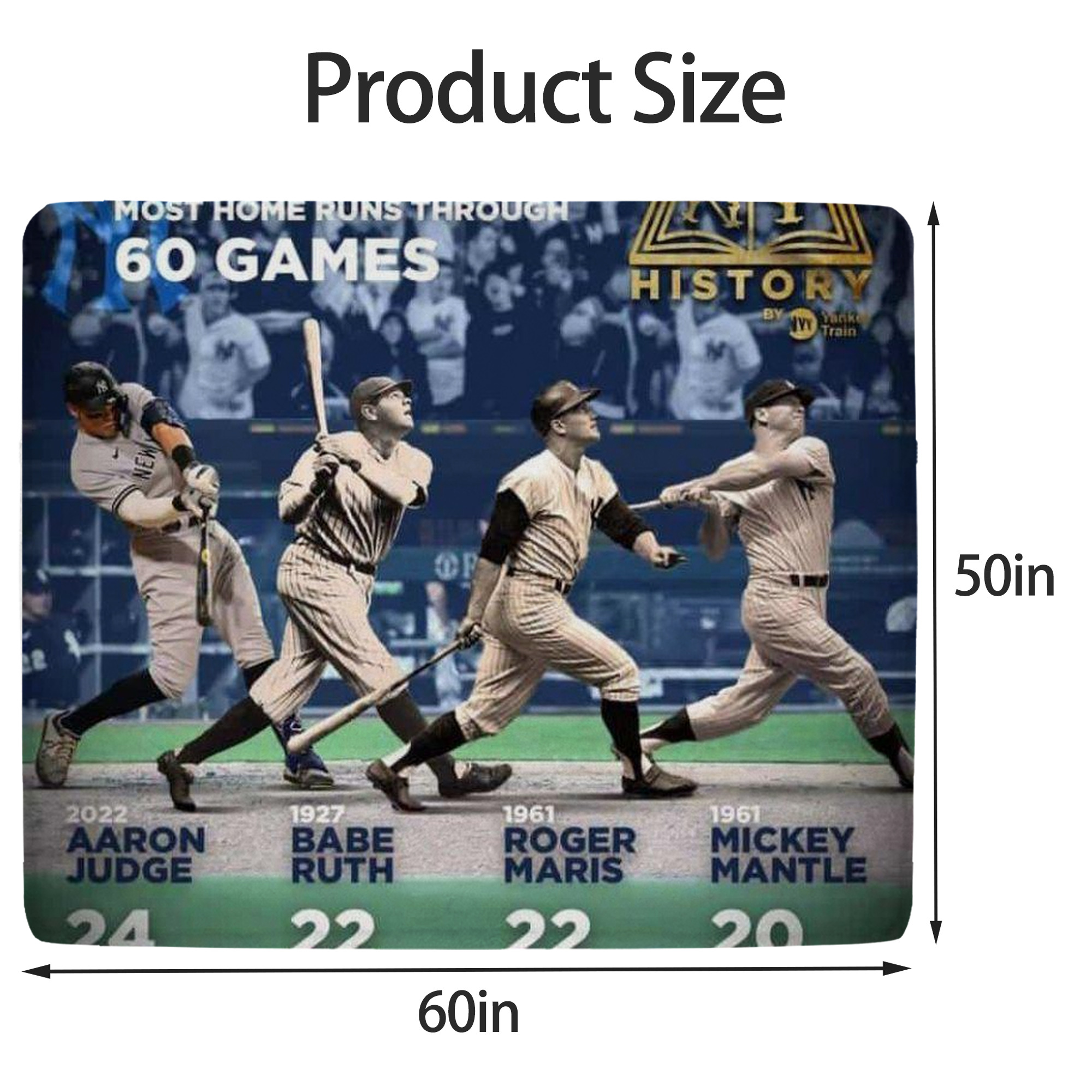 New York Yankees 315 Soft Fleece Throw Blanket 50 X 60 Inch – Super Soft, Lightweight, And Durable – Perfect For Sofa, Bed, Camping, And More – Ideal Gift For Family And Friends