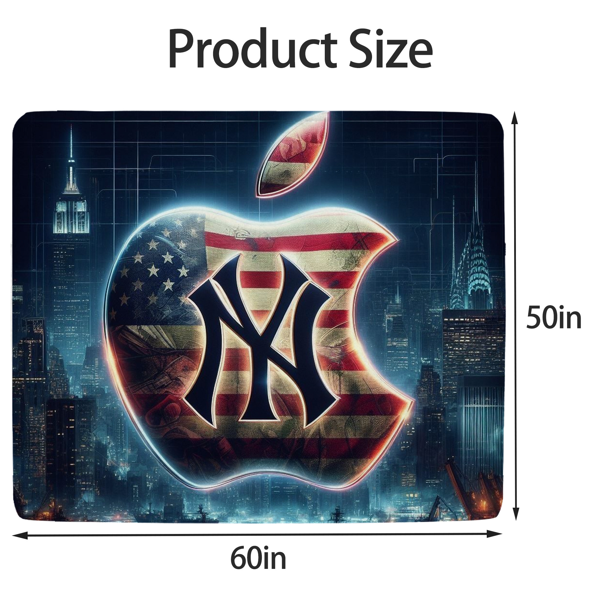 New York Yankees 347 Soft Fleece Throw Blanket 50 X 60 Inch – Super Soft, Lightweight, And Durable – Perfect For Sofa, Bed, Camping, And More – Ideal Gift For Family And Friends