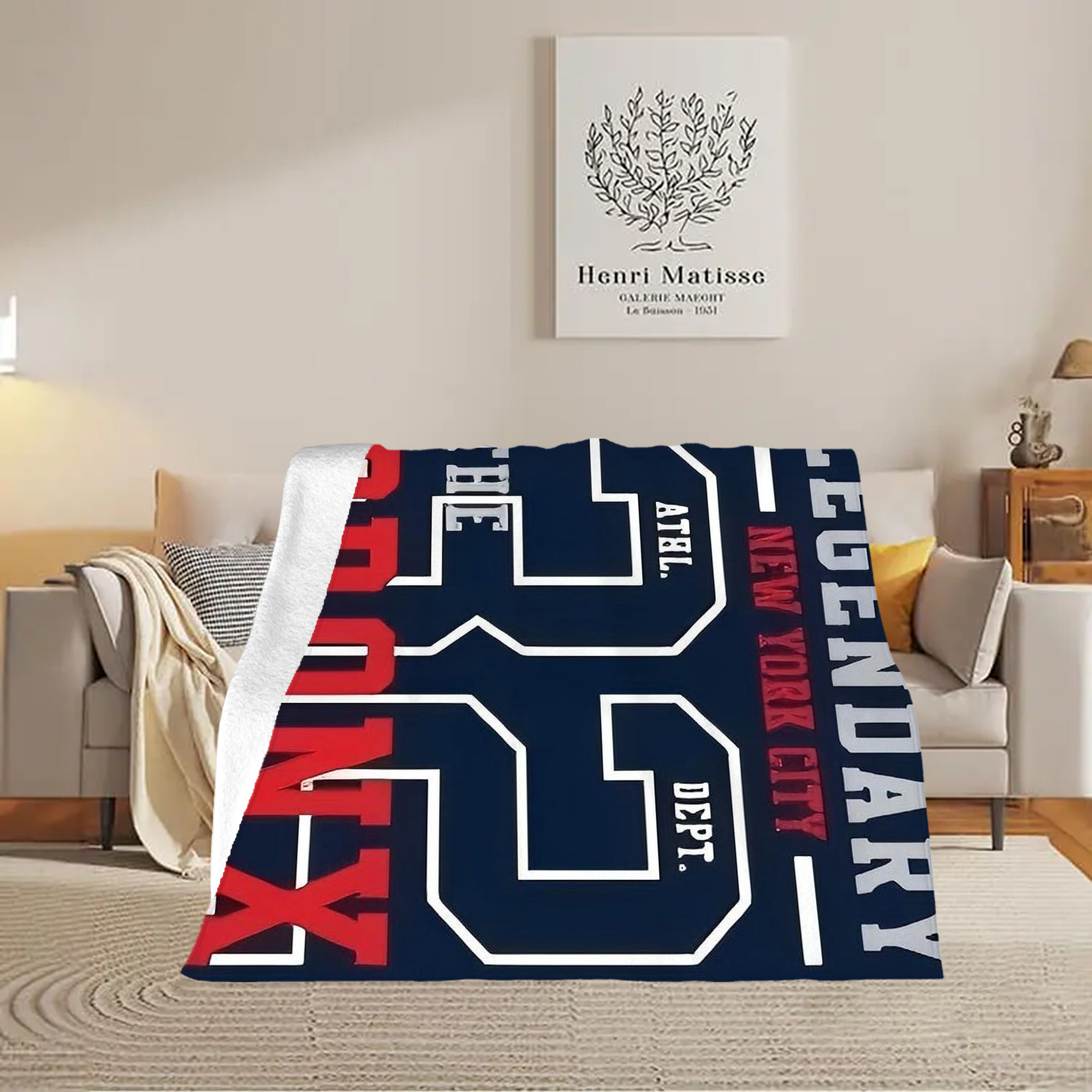New York Yankees 132 Soft Fleece Throw Blanket 50 X 60 Inch – Super Soft, Lightweight, And Durable – Perfect For Sofa, Bed, Camping, And More – Ideal Gift For Family And Friends