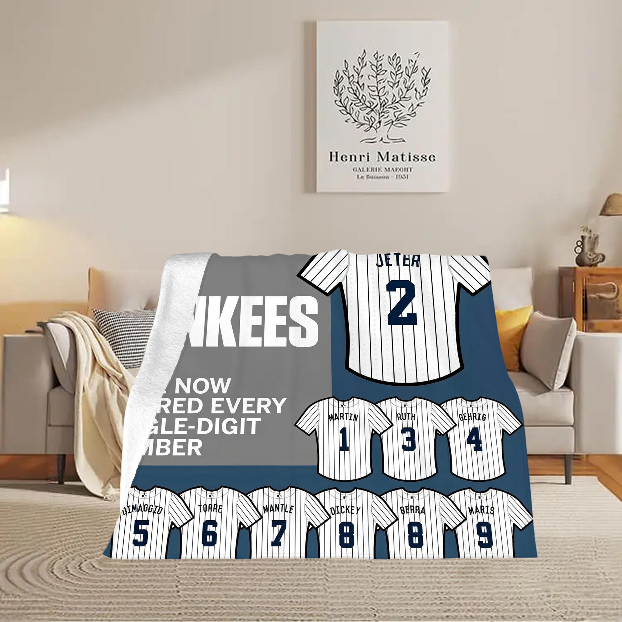 New York Yankees 235 Soft Fleece Throw Blanket 50 X 60 Inch – Super Soft, Lightweight, And Durable – Perfect For Sofa, Bed, Camping, And More – Ideal Gift For Family And Friends