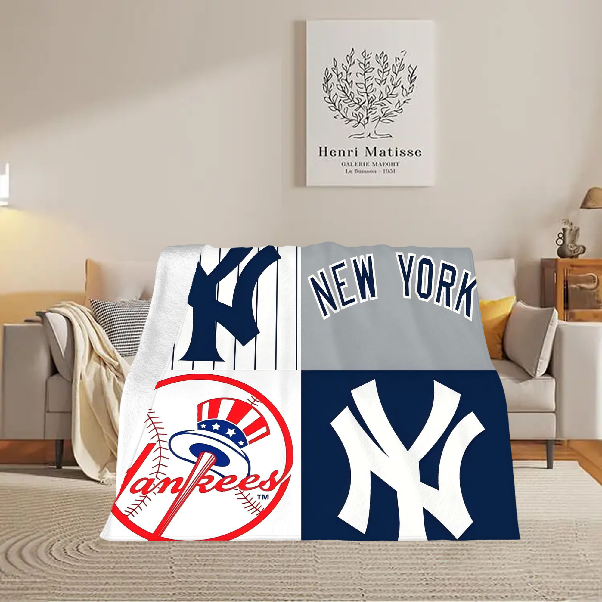 New York Yankees 238 Soft Fleece Throw Blanket 50 X 60 Inch – Super Soft, Lightweight, And Durable – Perfect For Sofa, Bed, Camping, And More – Ideal Gift For Family And Friends