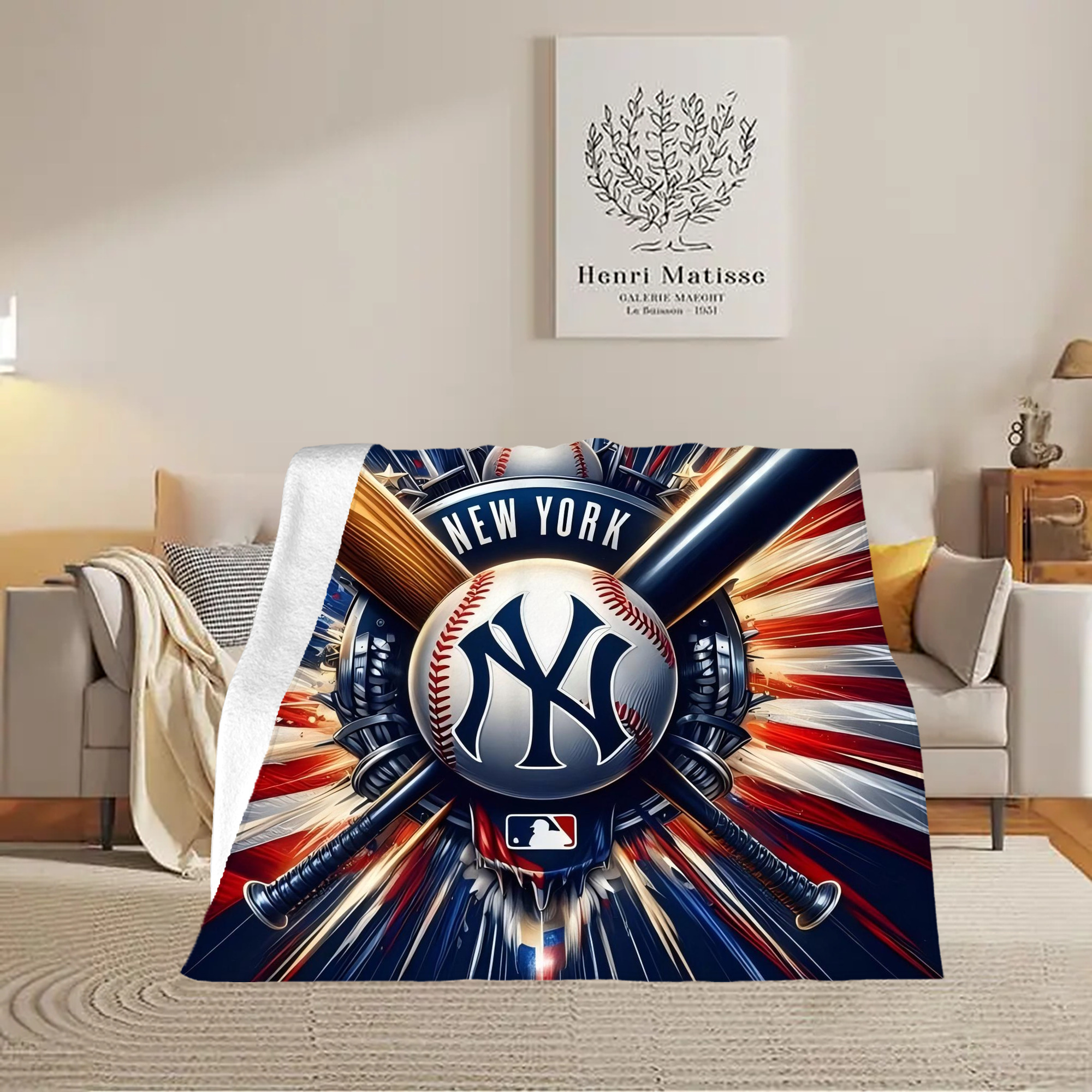 New York Yankees 268 Soft Fleece Throw Blanket 50 X 60 Inch – Super Soft, Lightweight, And Durable – Perfect For Sofa, Bed, Camping, And More – Ideal Gift For Family And Friends