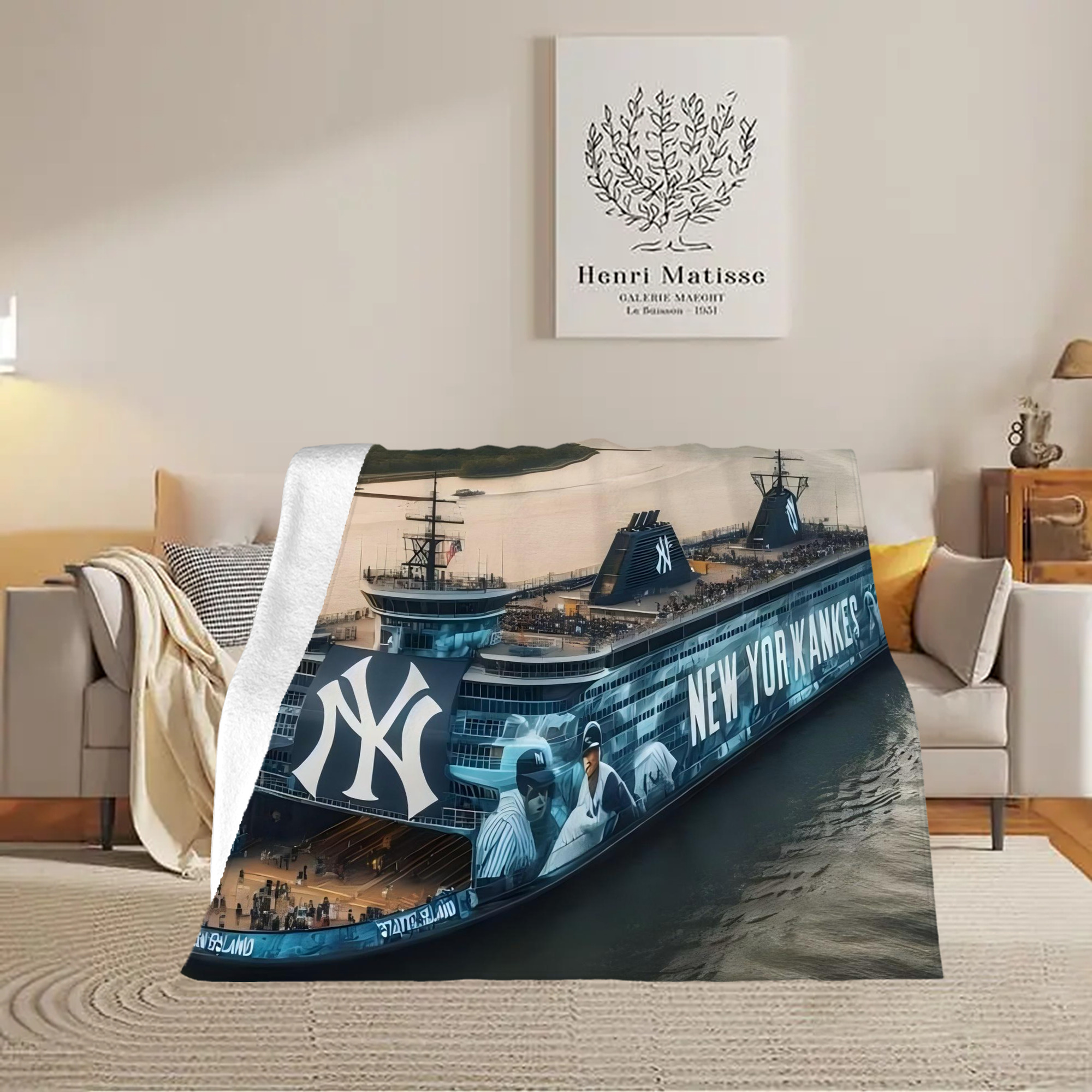 New York Yankees 306 Soft Fleece Throw Blanket 50 X 60 Inch – Super Soft, Lightweight, And Durable – Perfect For Sofa, Bed, Camping, And More – Ideal Gift For Family And Friends