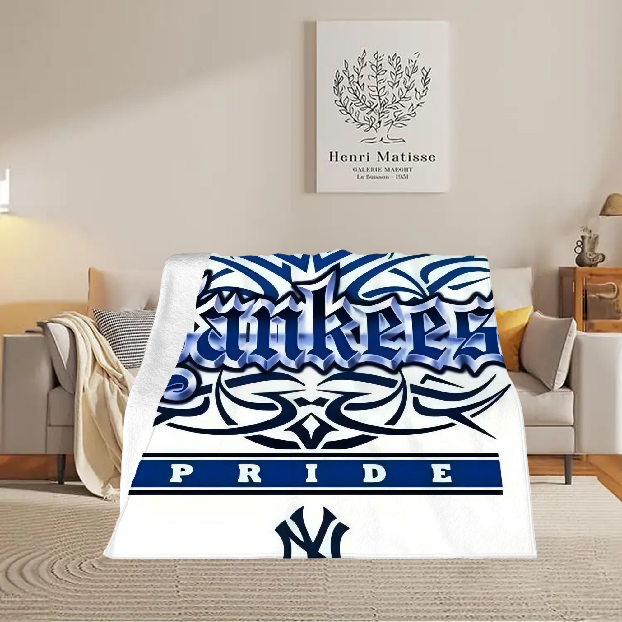 New York Yankees 304 Soft Fleece Throw Blanket 50 X 60 Inch – Super Soft, Lightweight, And Durable – Perfect For Sofa, Bed, Camping, And More – Ideal Gift For Family And Friends